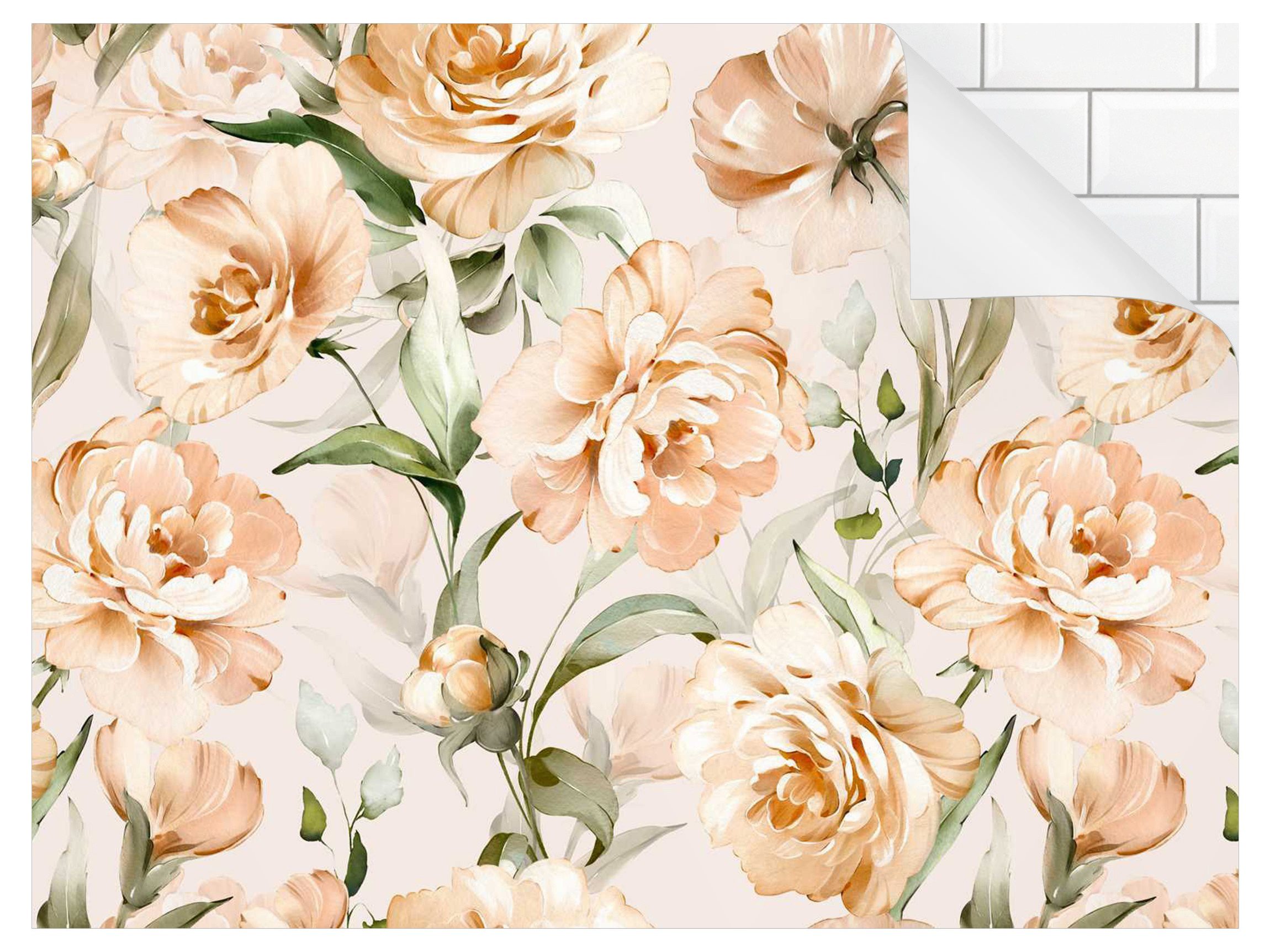 Bilderdepot24 Küchenrückwand beige dekor Aquarell Kunst günstig online kaufen