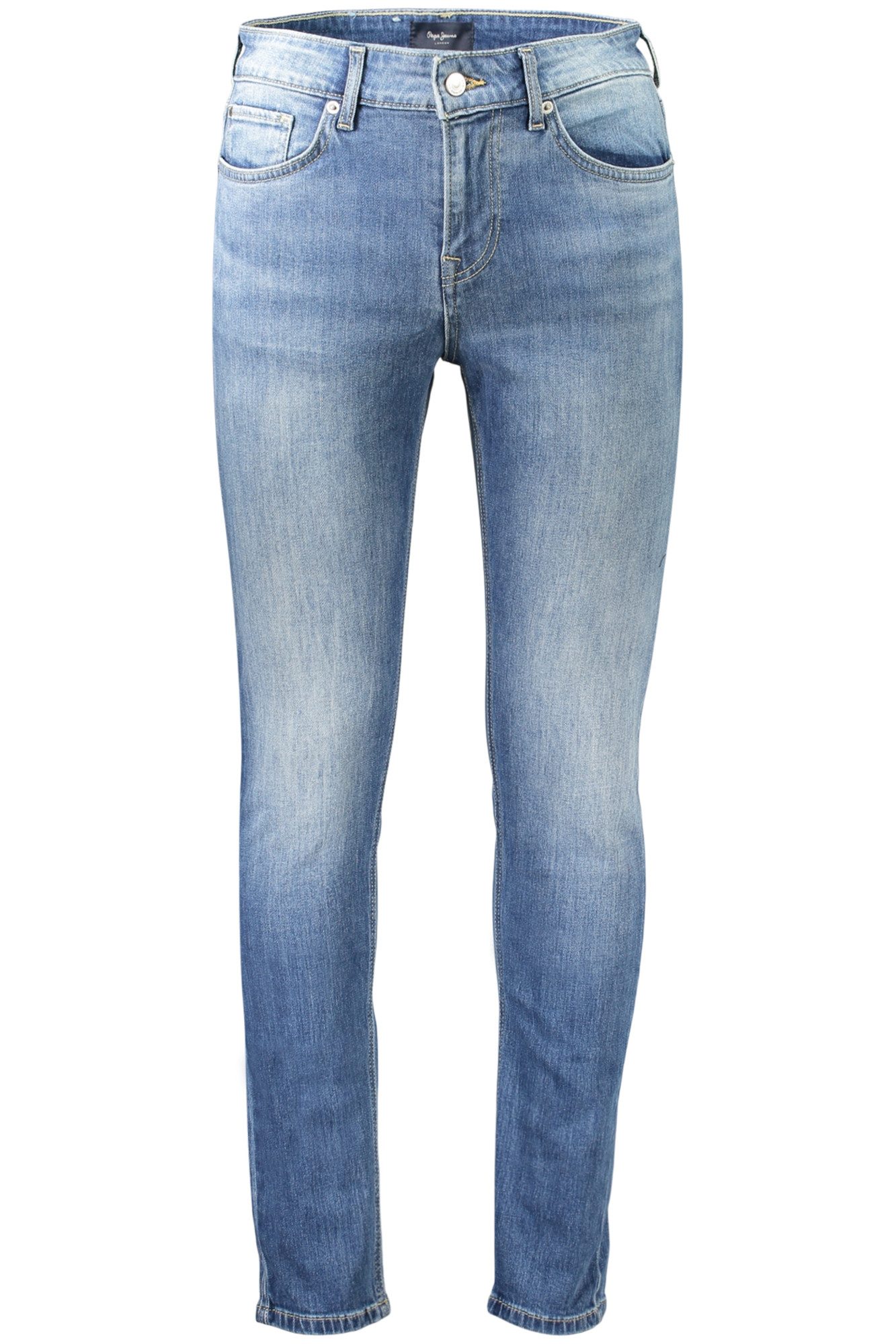 Pepe Jeans 5-Pocket-Jeans Herren Skinny Jeans Blau mit Used-Effekt und Mittlerer Taille
