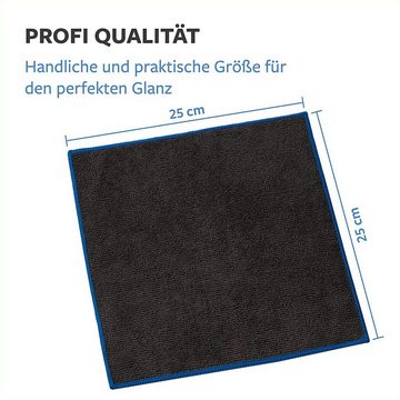 CARBIGO Microfasertücher, Allzwecktücher Auto und Haushalt, Poliertuch 220 GSM Mikrofasertuch (80% Polyester,20% Polyamide, 25x25 cm, Multipack-Box, 20-tlg., Set, Mikrofasertücher für Autopflege, Autopolitur, Trockentuch)