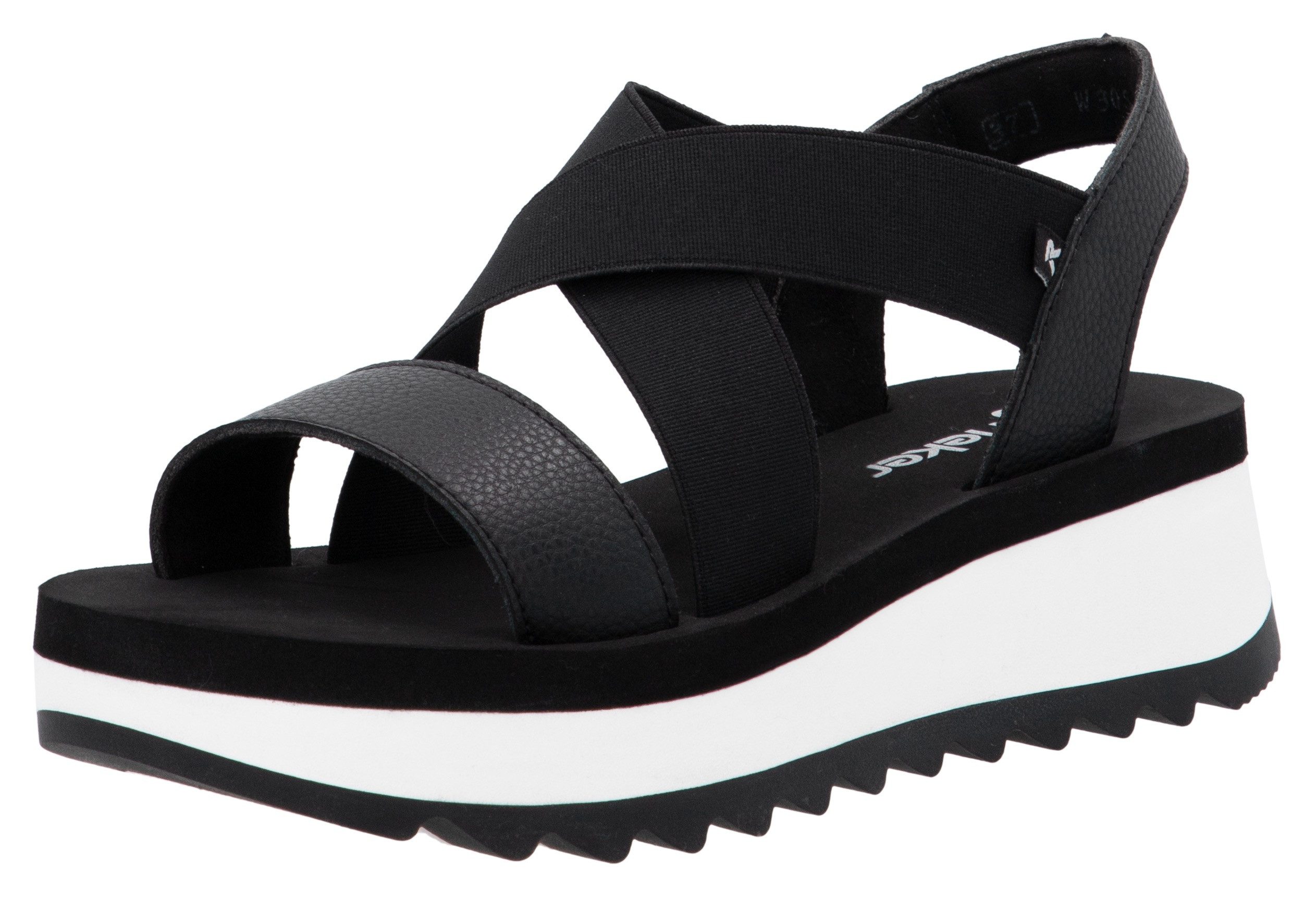 RIEKER Sport Plateausandale Riemchensandalette, Sommerschuh, Schlupfschuh m günstig online kaufen