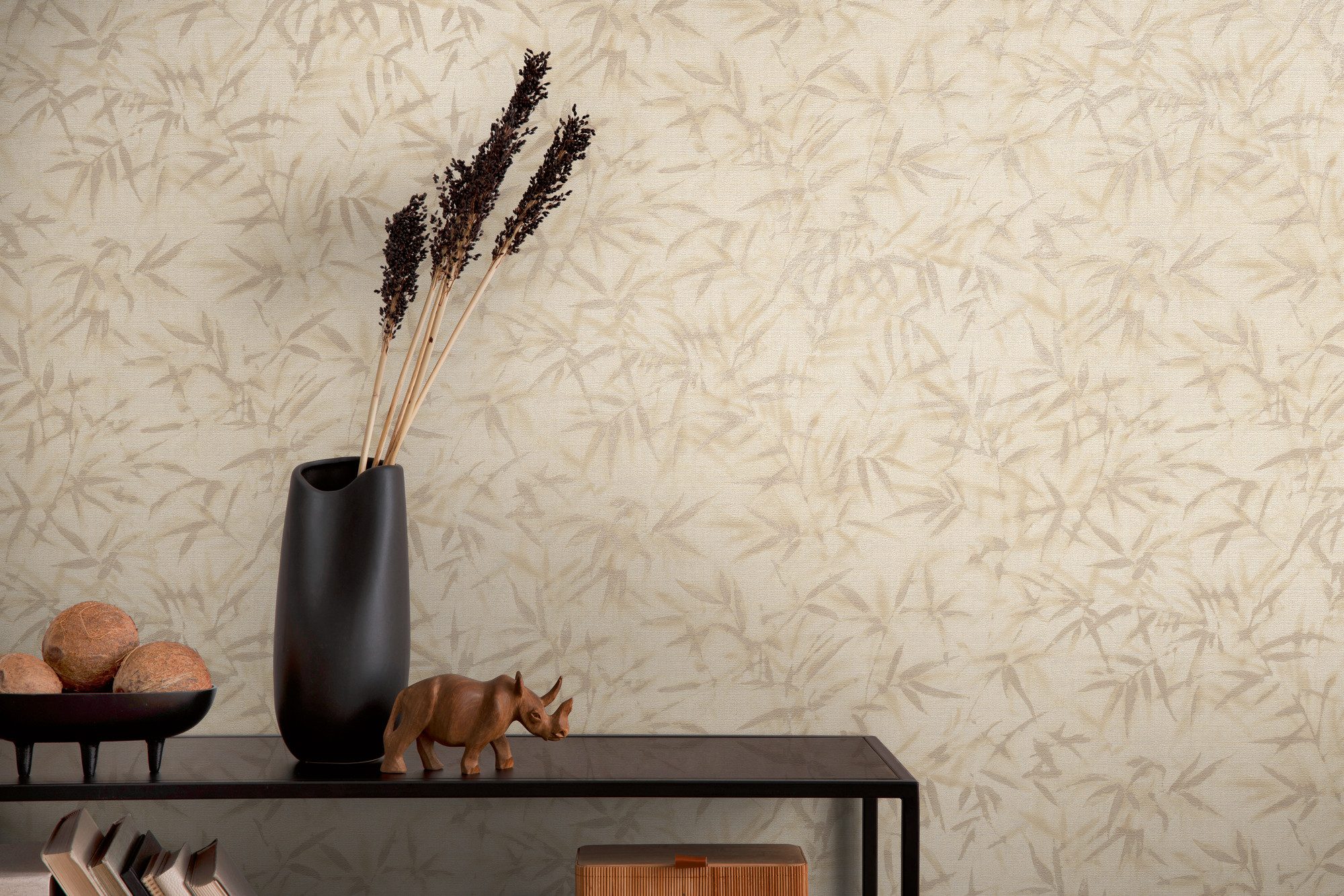 A.S. Création Vliestapete Bambus-Tapete diverse Farben Blättermuster, strukturiert, botanisch, (1 St)