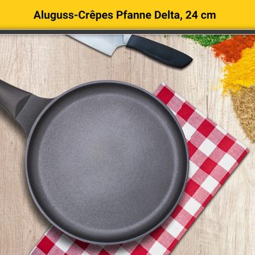 Krüger Crêpepfanne Delta, Aluminiumguss, für Induktions-Kochfelder geeignet