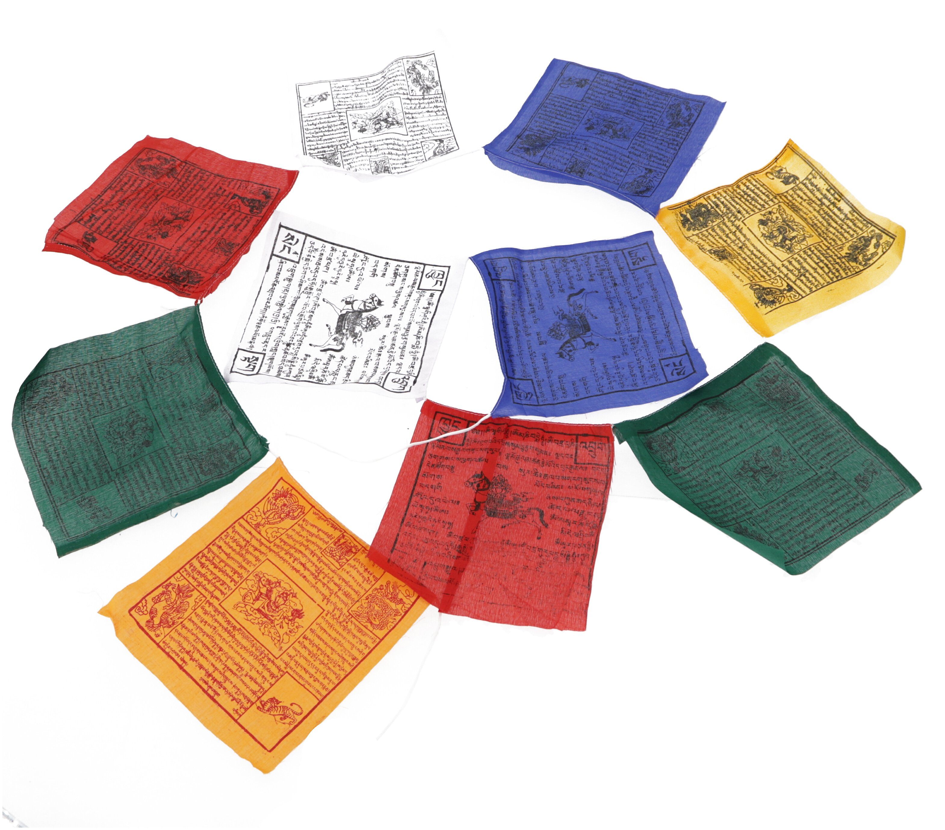 Guru-Shop Wimpelkette Gebetsfahnen (Tibet) 1,50 12*12 Sparpack.. m Stück (wimpel lang 5 cm)
