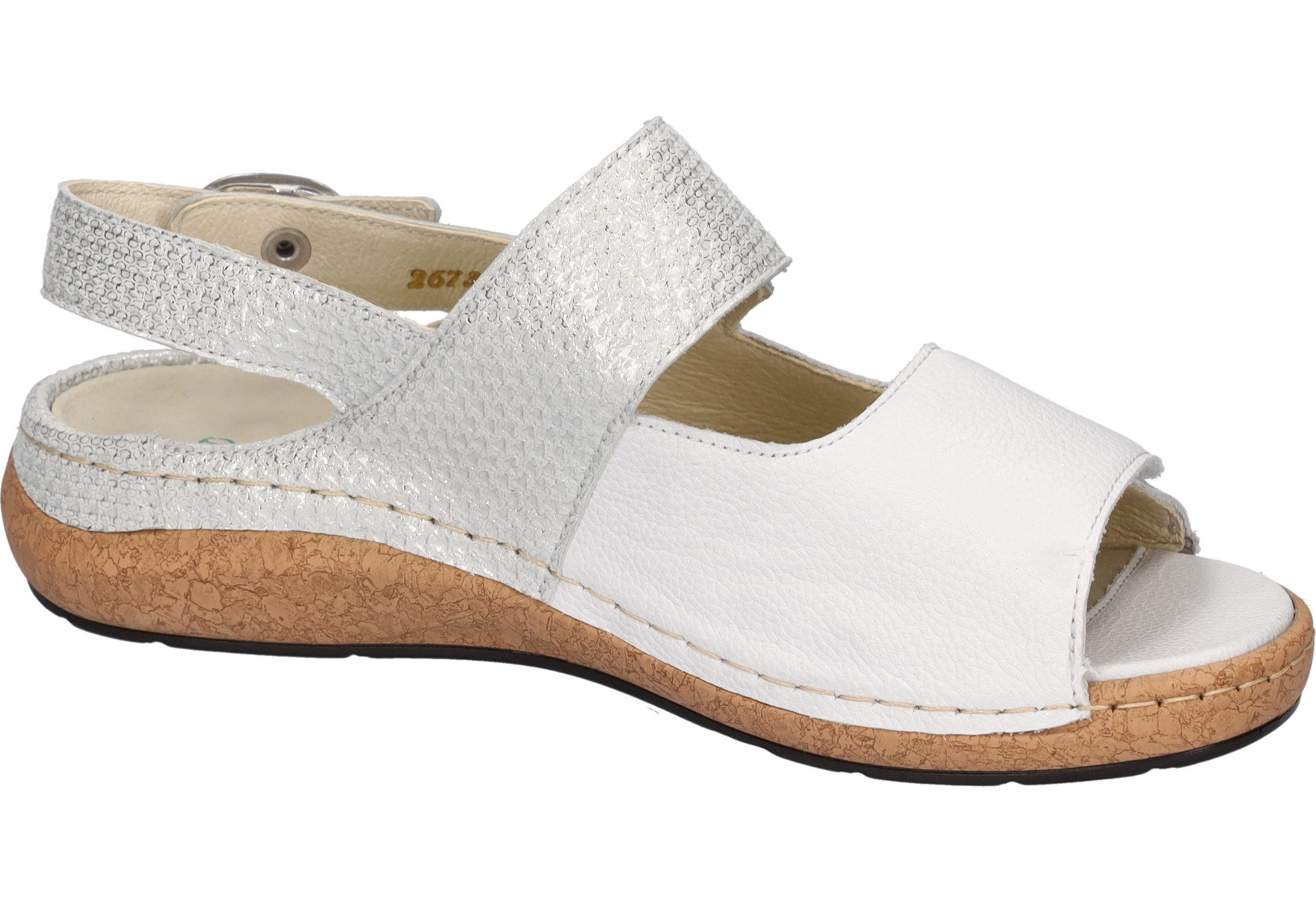 Waldläufer K-HELIETT Sandale Sommerschuh, Keilsandalette, Metallic-Look, in Extraweite K – Bild 5 von 5