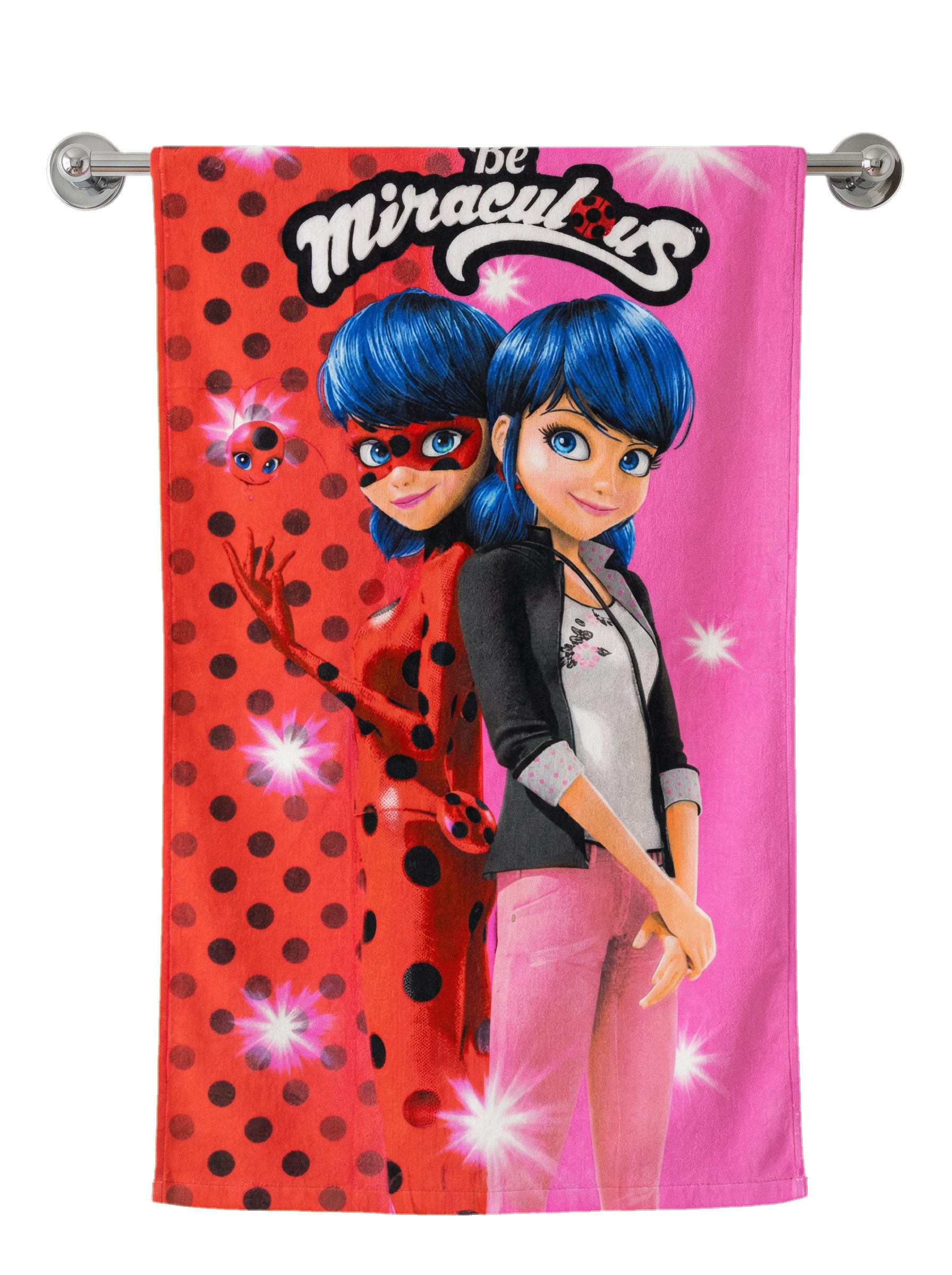 Miraculous - Ladybug Strandtuch Miraculous Ladybug Handtuch 70x140 cm, XL Badehandtuch Strandtuch, Mikrofaser (1-St)