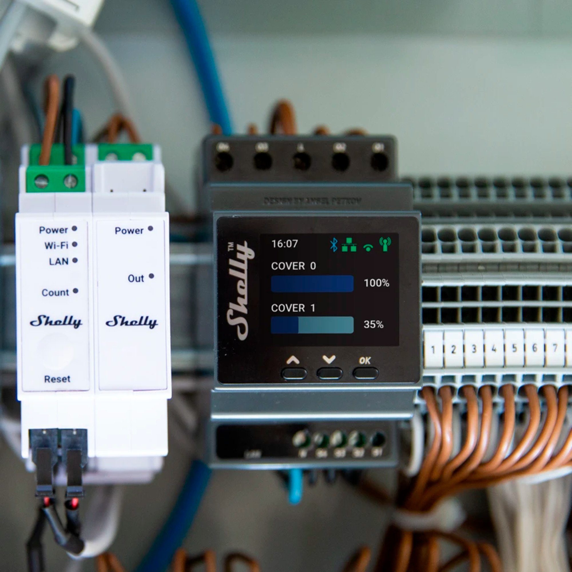 Shelly Relais-Modul Shelly Pro Dual Cover / Shutter PM, Relais