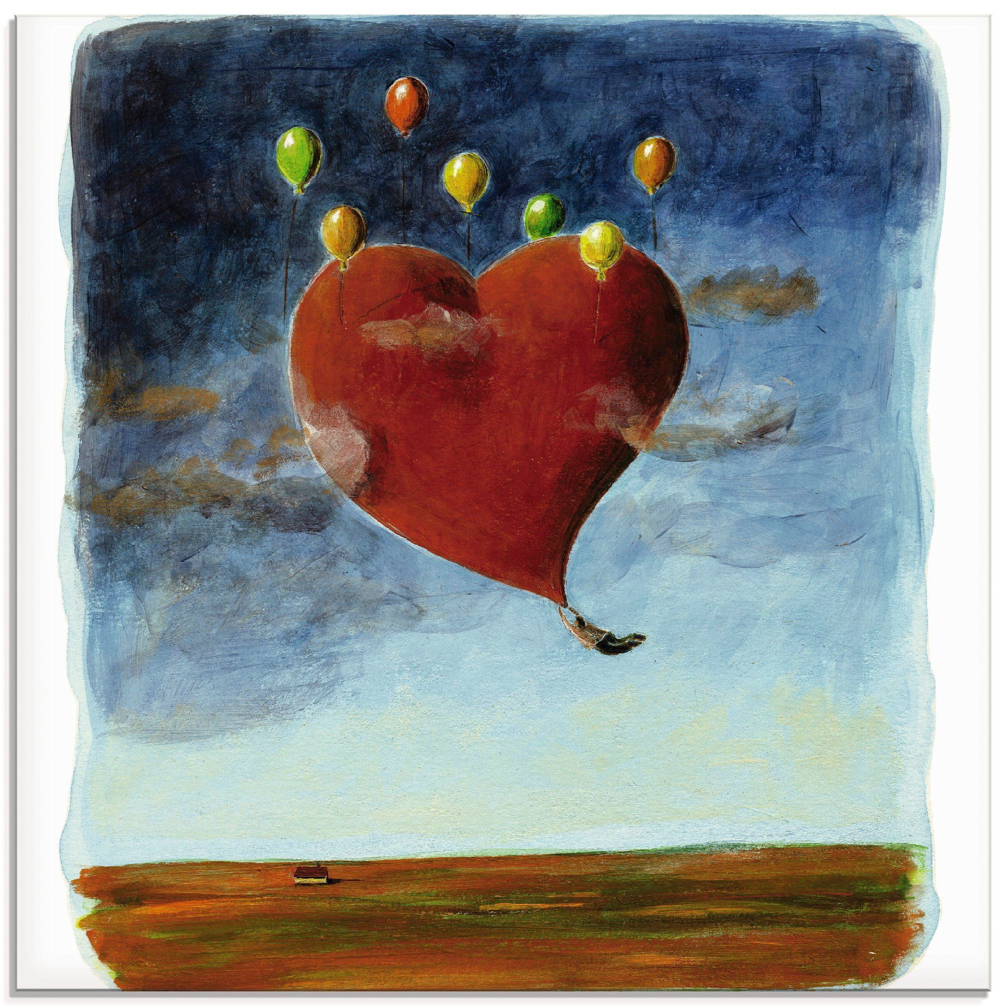 Artland Glasbild Fliegendes Herz, Herzen (1 St), in verschiedenen Größen | Bilder