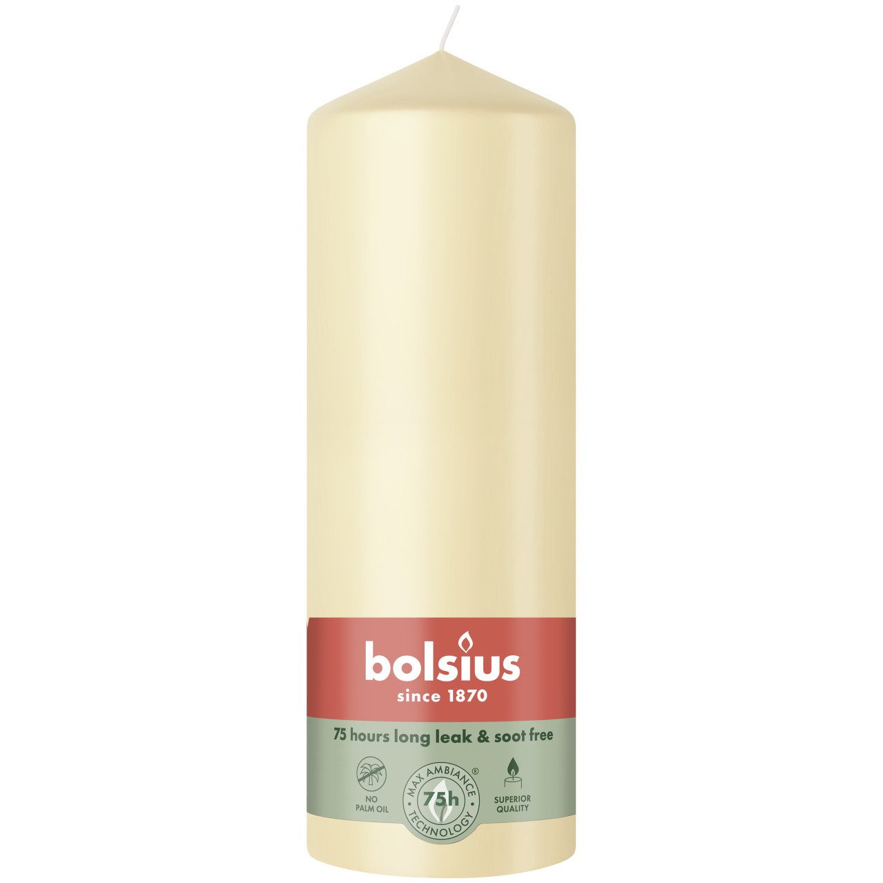 Bolsius Stumpenkerze Bolsius Stumpenkerze beige 20 cm Ø 6,8 cm günstig online kaufen