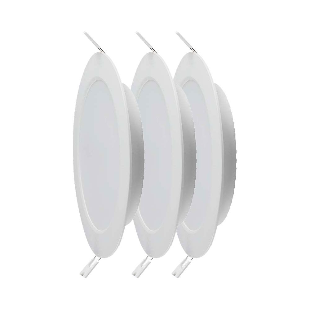 V-TAC LED Einbaustrahler, Leuchtmittel inklusive, Neutralweiß, 3x Deckenlampe Einbaulampe Panel LED Tageslichtlampe Flurleuchte