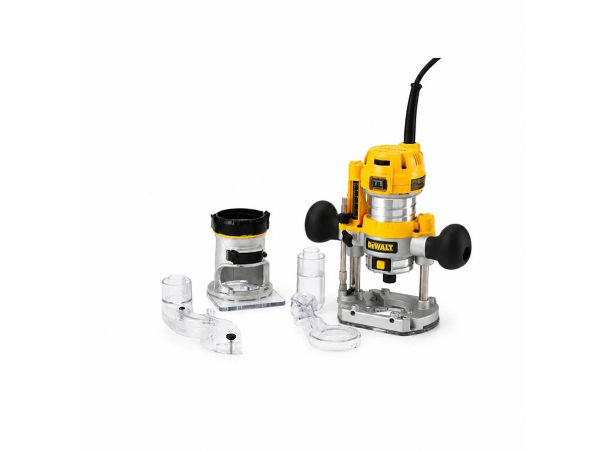DeWalt Oberfräse Fräskombination 900 Watt, 5-stufige Frästiefenvorwahl