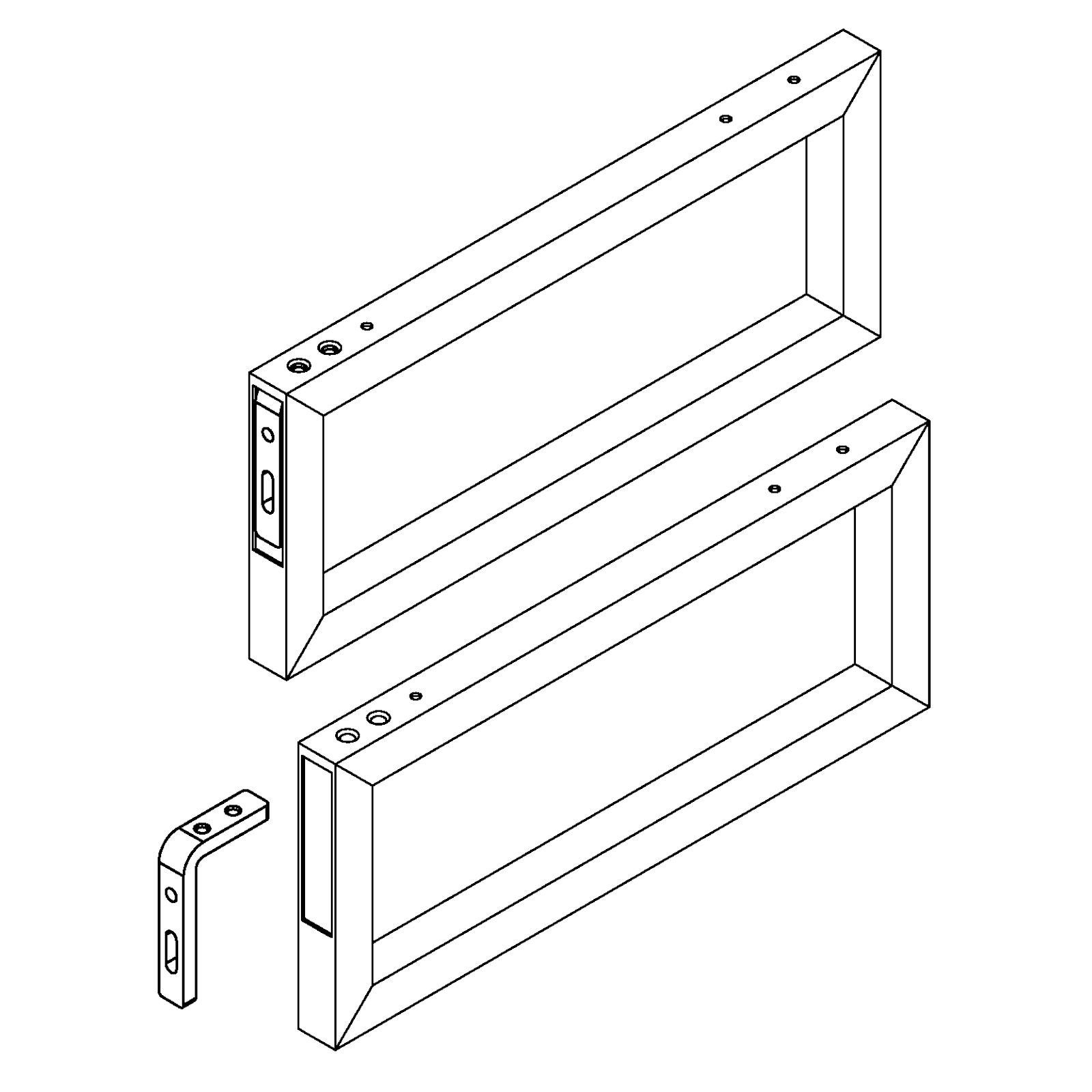 Wandkonsole Wandregalhalter Schwarz 480 WK480 Waschtischkonsole mm, 1-tlg. SO-TECH® 200 x