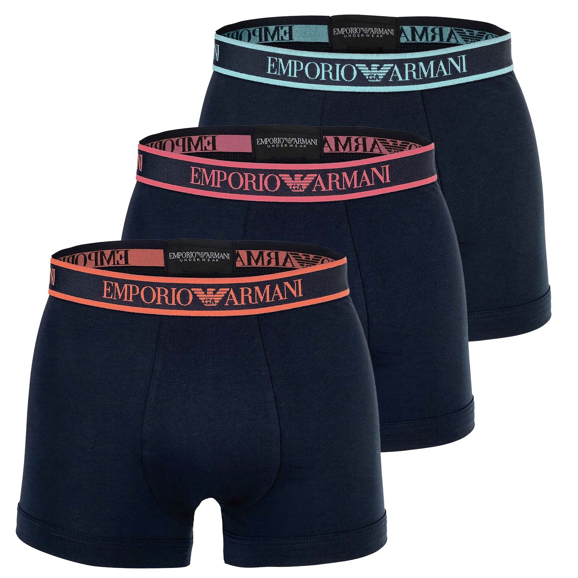 Emporio Armani Boxer Herren Boxershort 3er Pack Baumwolle CORE LOGOBAND (Packung, 3er Pack)