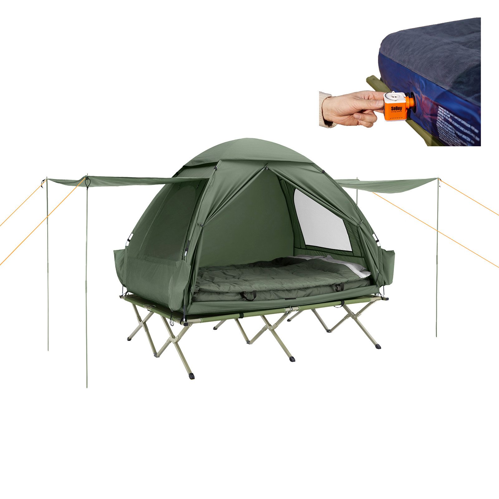 SoBuy Feldbett OGS32 Campingzelt 4in1-Zelt mit günstig online kaufen
