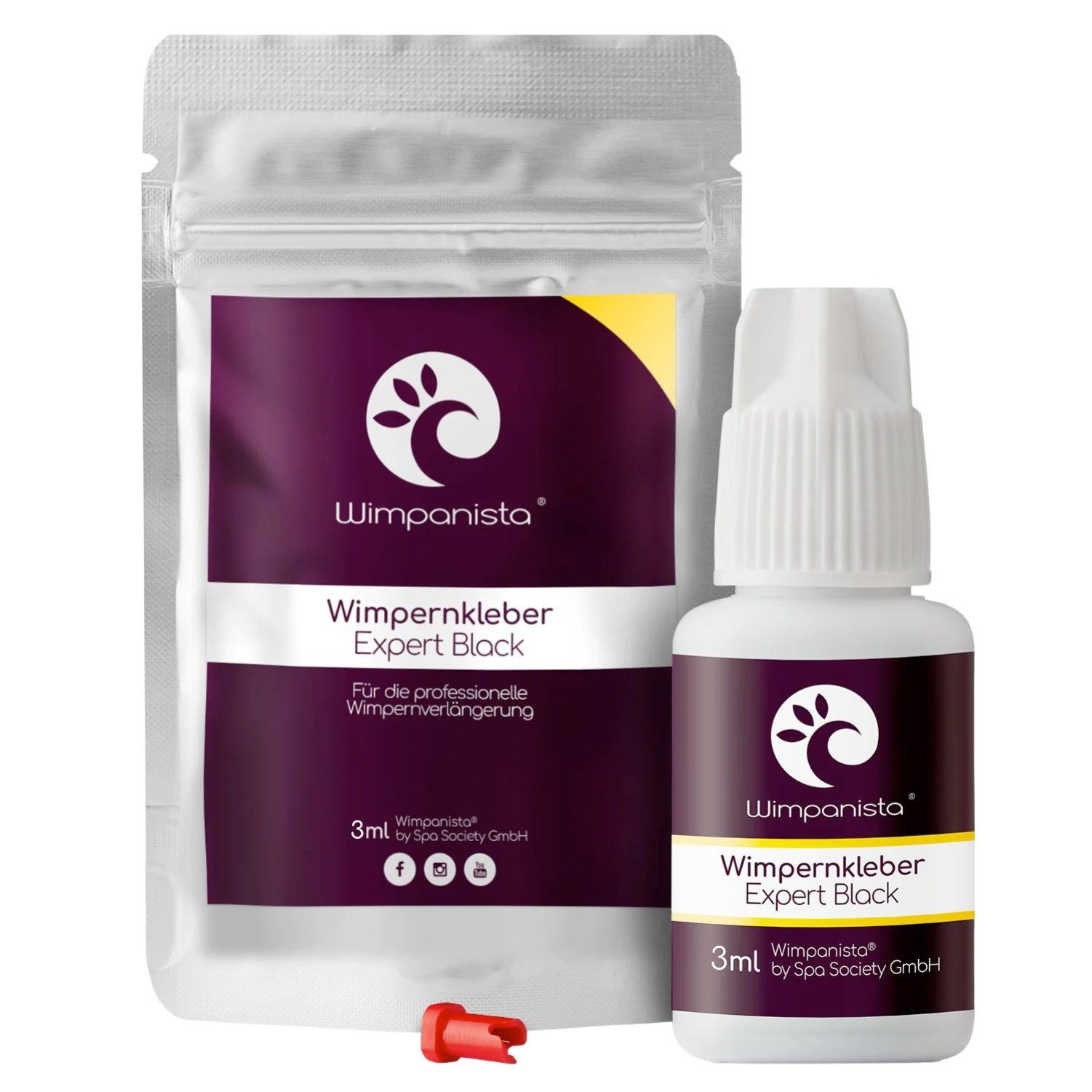 Wimpanista Wimpernkleber Expert Black. Trocknungszeit 2-3 Sek., für die professionelle Wimpernverlängerung