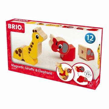 BRIO® Magnetspielbausteine Magnet-Tiere Elefant und Giraffe 6-tlg.