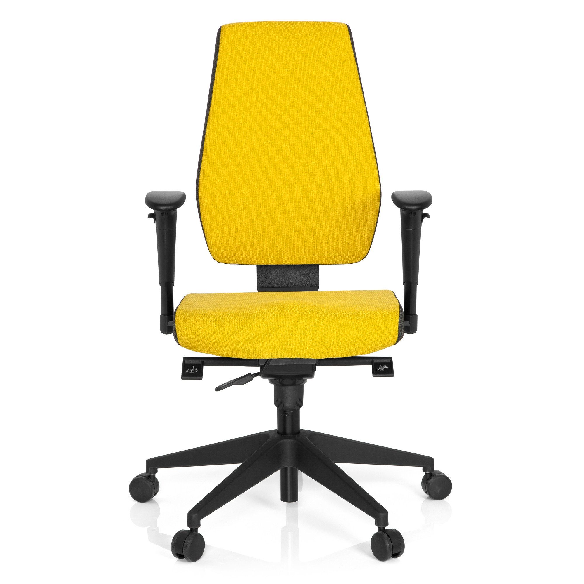 500 OFFICE hjh Stoff Gelb Schreibtischstuhl Bürostuhl Drehstuhl PRO-TEC Profi ergonomisch St), (1