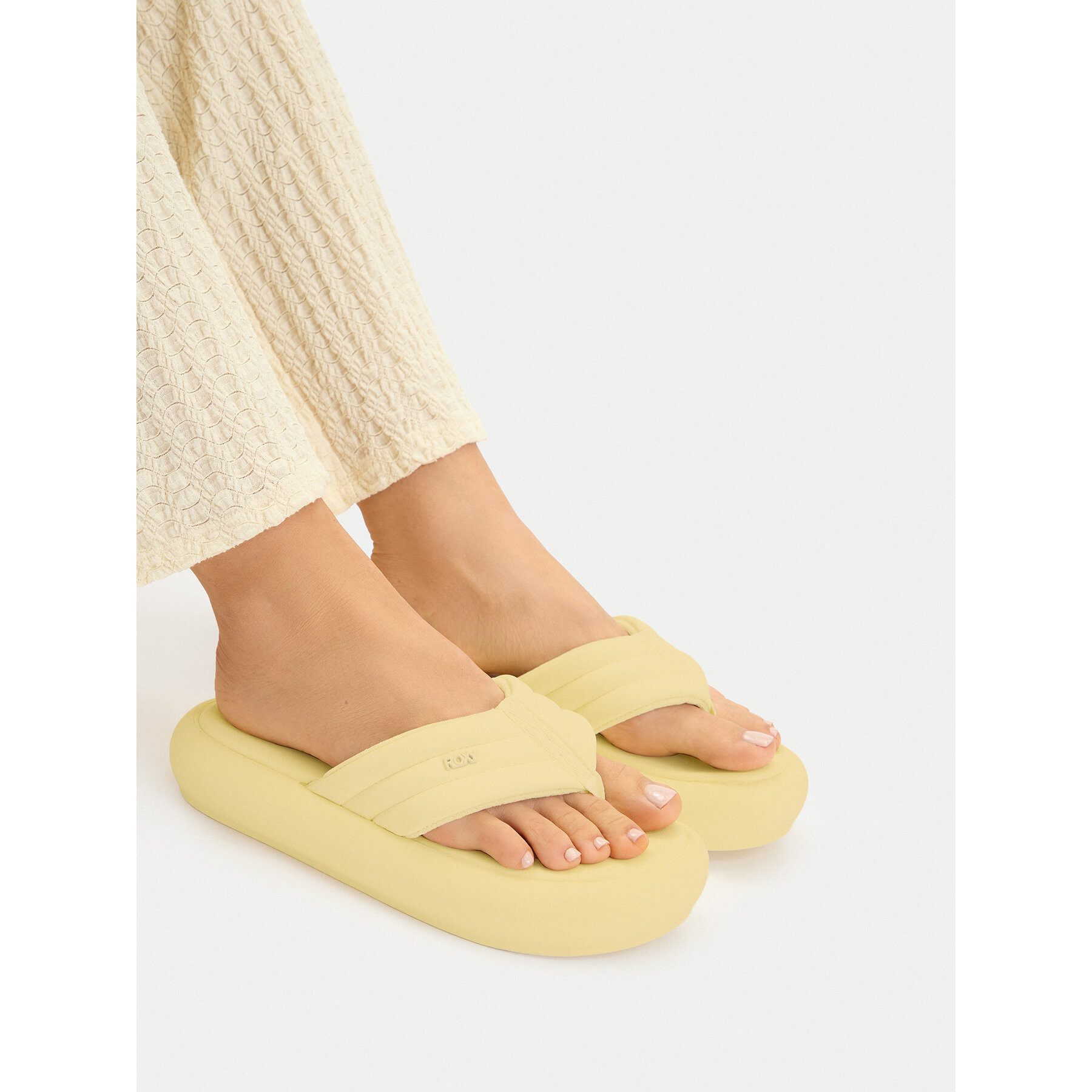 Roxy Roxy Damen-Flip-Flops, gelb Badepantolette
