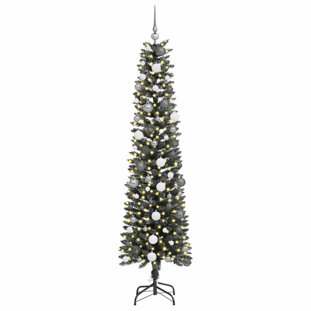 vidaXL LED Baum Künstlicher Weihnachtsbaum mit 300 LEDs mit Ständer Grün 210 cm