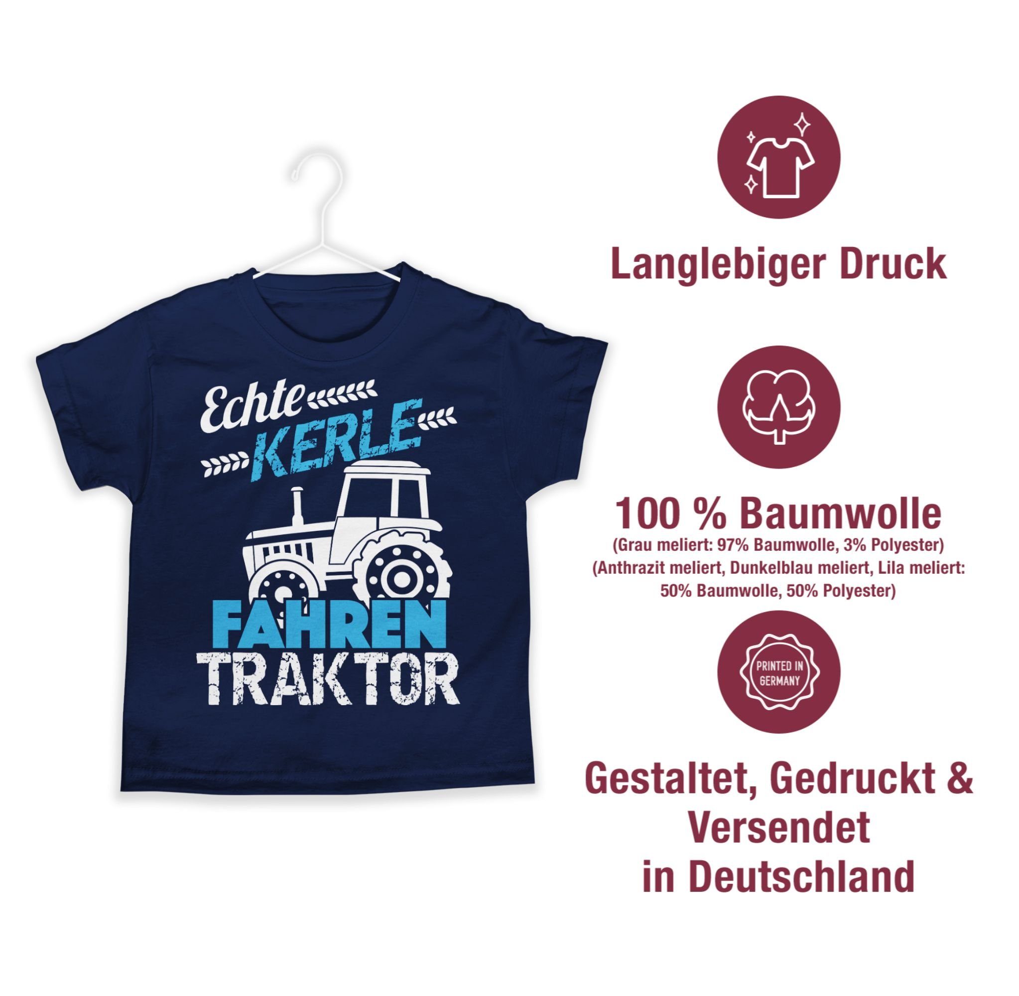 Shirtracer T-Shirt Echte Kerle fahren Traktor (1-tlg) Traktor