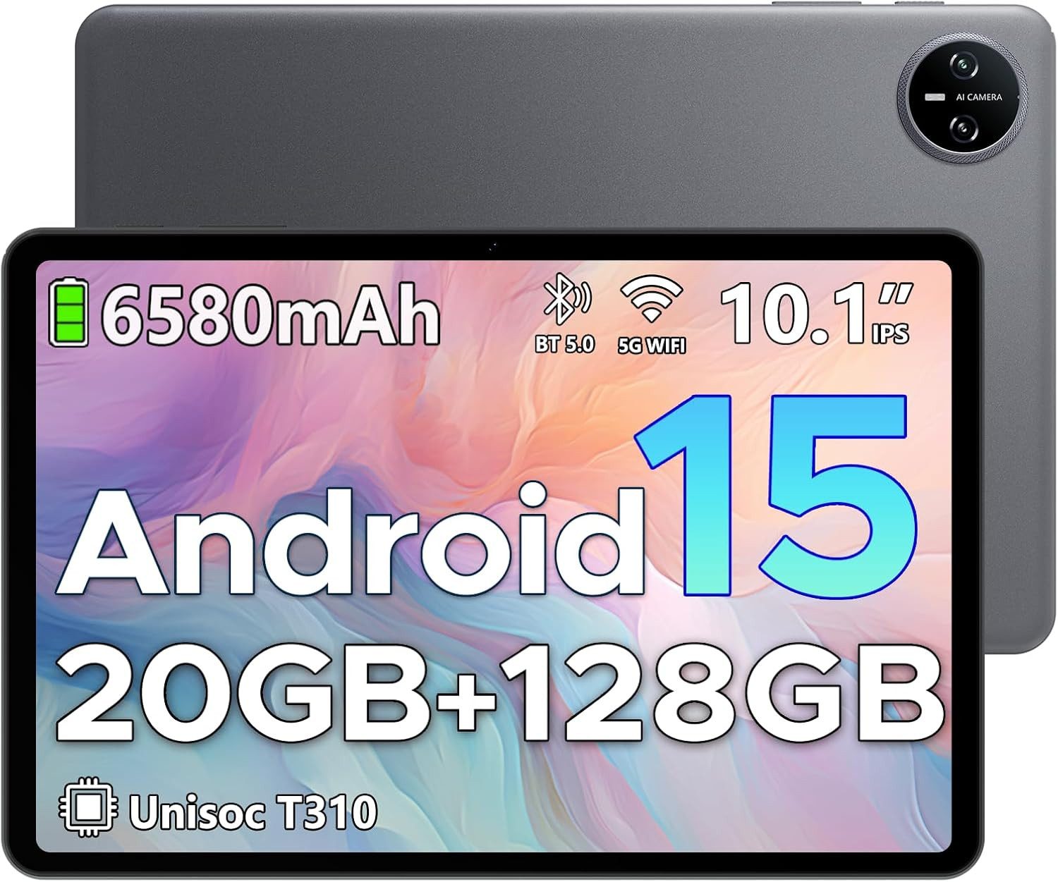 Zevelora 4 GB RAM 6580mAh Fast HD IPS Display Gaming Tablet (10", 128 GB, Android 15, Leistungsstarkes Multitalent für Arbeit, Freizeit und Unterhaltung)
