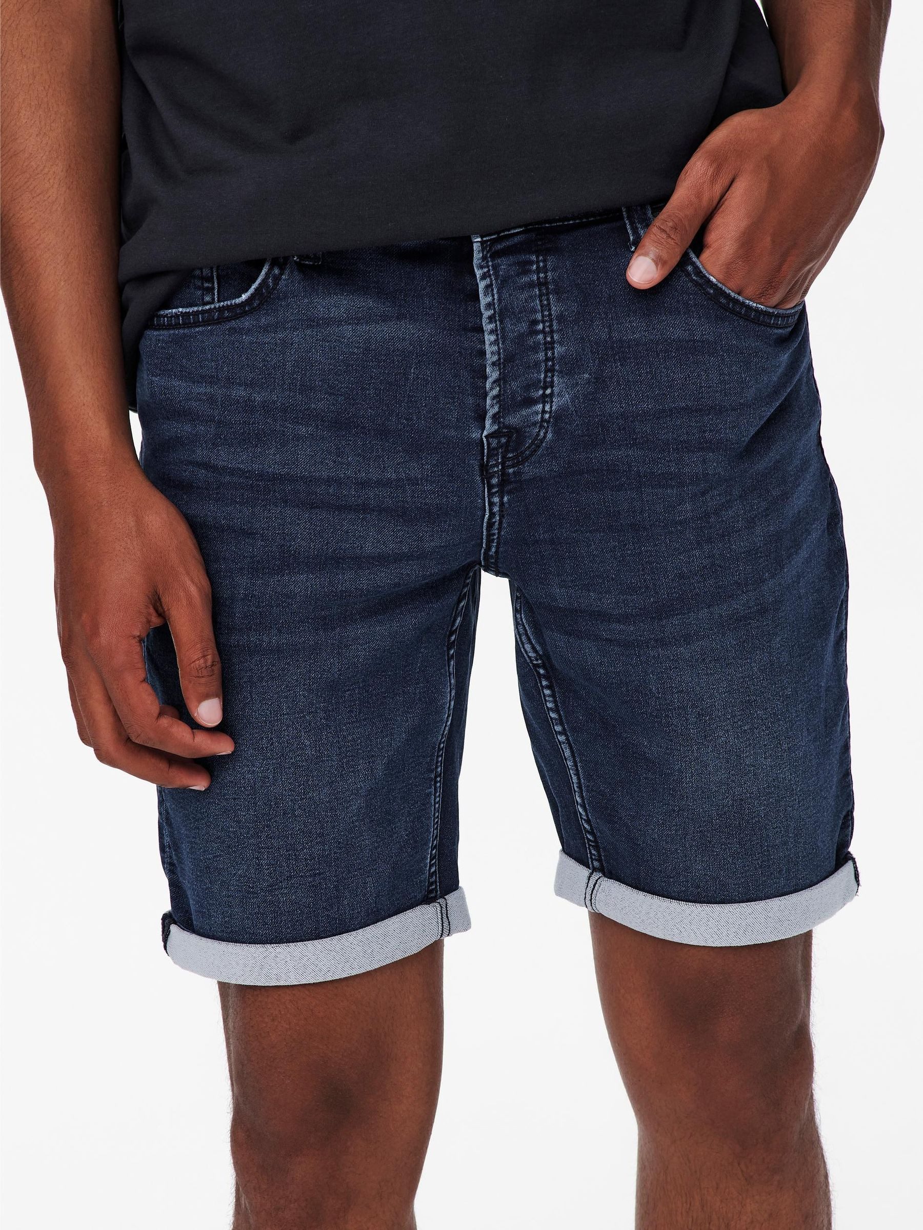 ONLY & SONS Jeansshorts Denim Capri Jeans 3/4 Pants ONSPLY für Herren ONSPLY REG D BLUE JOG PK 8582 DNM NOOS