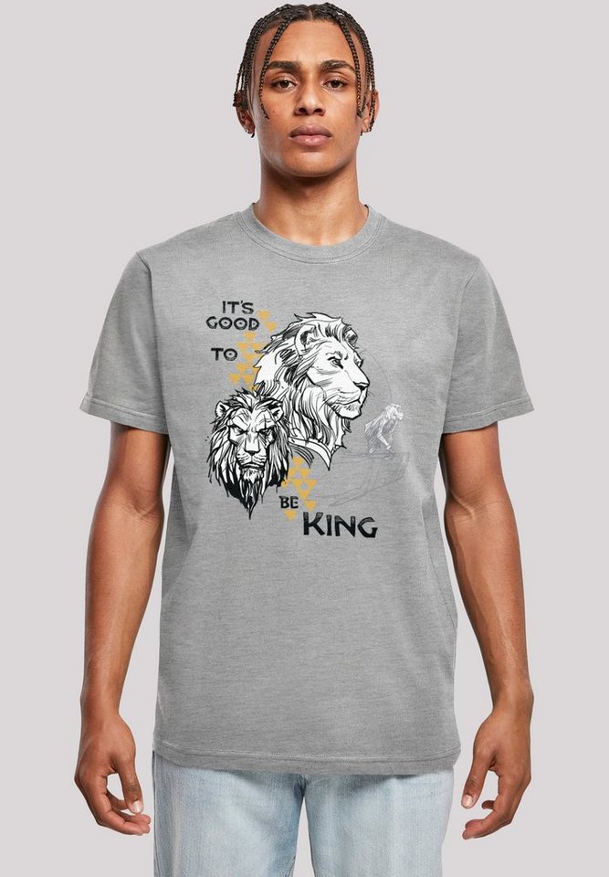F4NT4STIC T-Shirt Disney König der Löwen Movie It\'s Good To Be King Print,  Rippbündchen am Hals und Doppelnähte am Saum