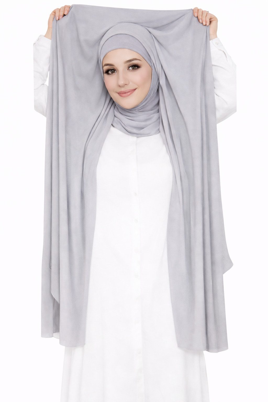 Aymasal Hijab 2-in-1 Chiffon-Hijab mit integriertem Unterkopftuch, 175 × 70 cm (Einzelartikel) Integriertes Untertuch; schnell angelegt; leichter Chiffon