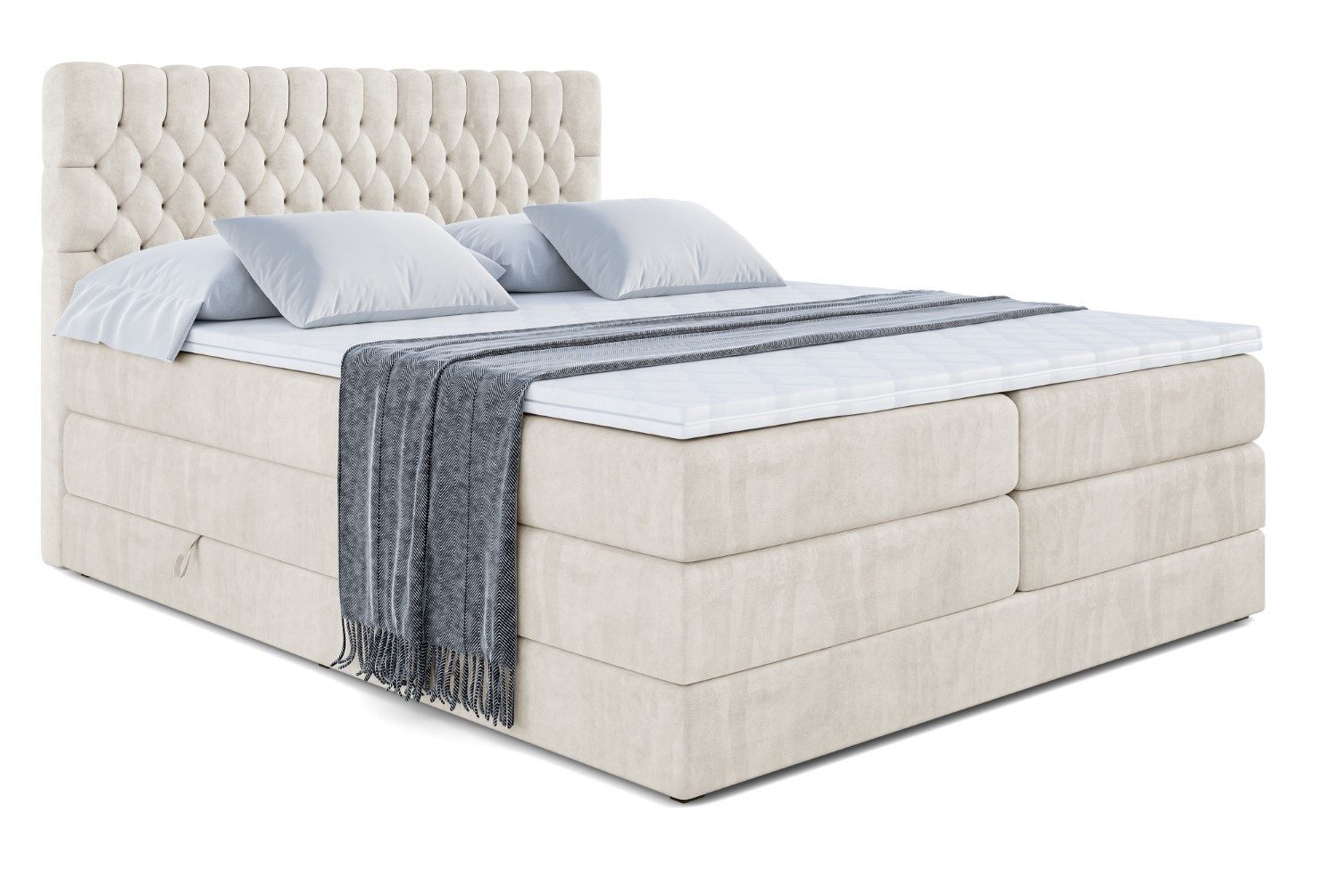ALTDECOR Boxspringbett SERENE KING (Multipocket-Matratze H4, günstig online kaufen