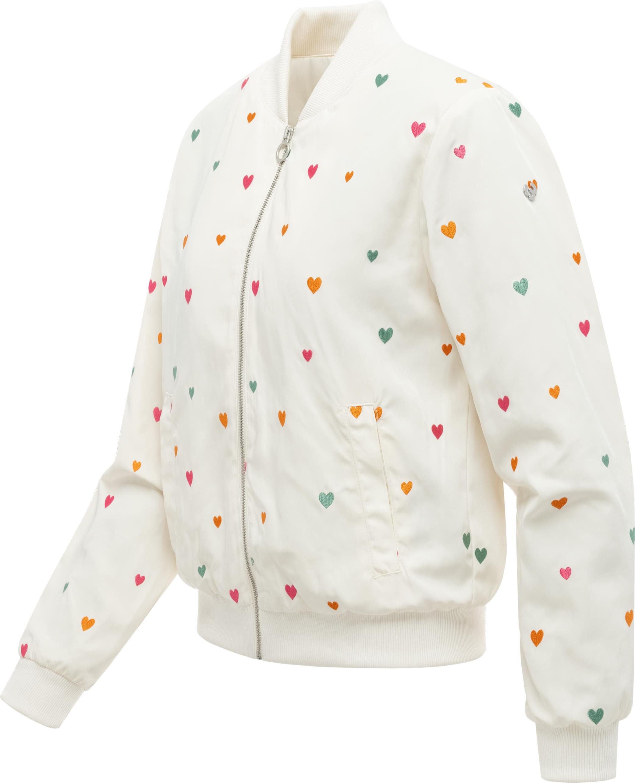 Ragwear Bomberjacke Lunara Hearts Blousonjacke mit verspielten Stickereien günstig online kaufen