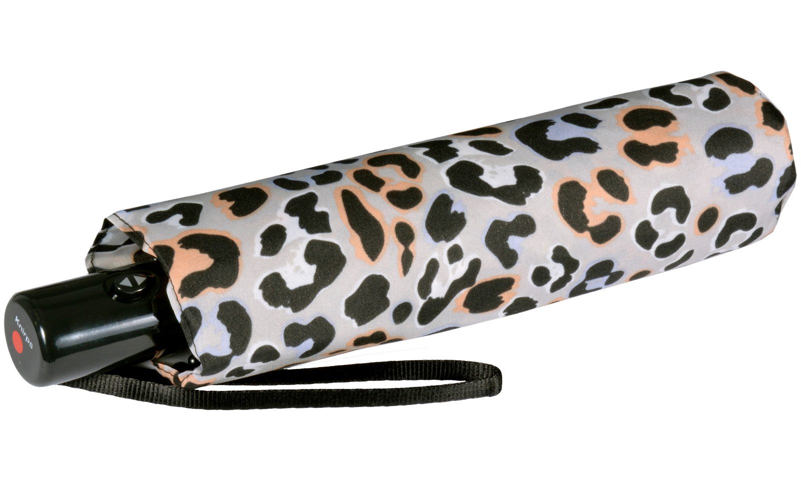 Knirps® Taschenregenschirm Slim Duomatic, leicht kompakt mit Auf-Zu-Automatik, auffälliges Design für Damen - Jaguar apricot
