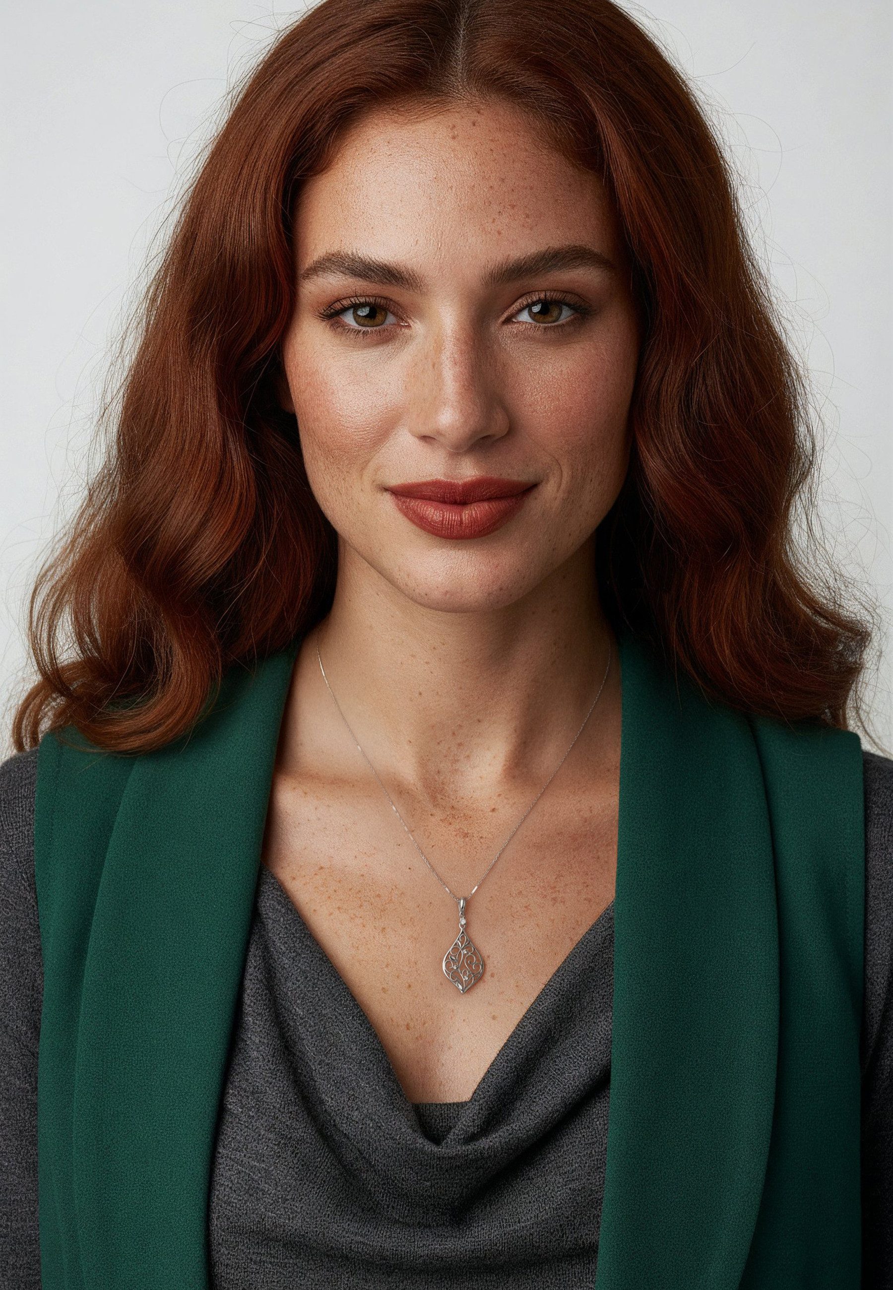 Sofia Milani Kette mit Anhänger Blatt Blume, 925 Silber Damen Schmuck - N06 günstig online kaufen
