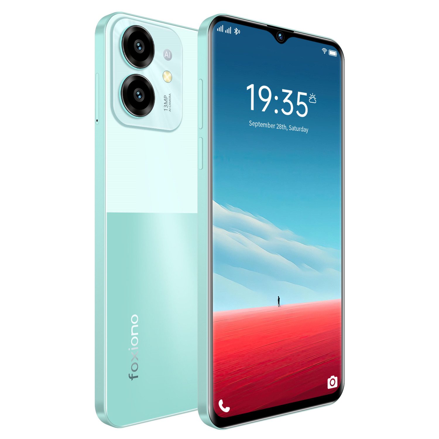 HT H22 Handy (6.5 Zoll, 13 MP Kamera, Entsperren Telefon, Android 11, 4GRAM, 64GROM, 4G-LTE Smartphone)