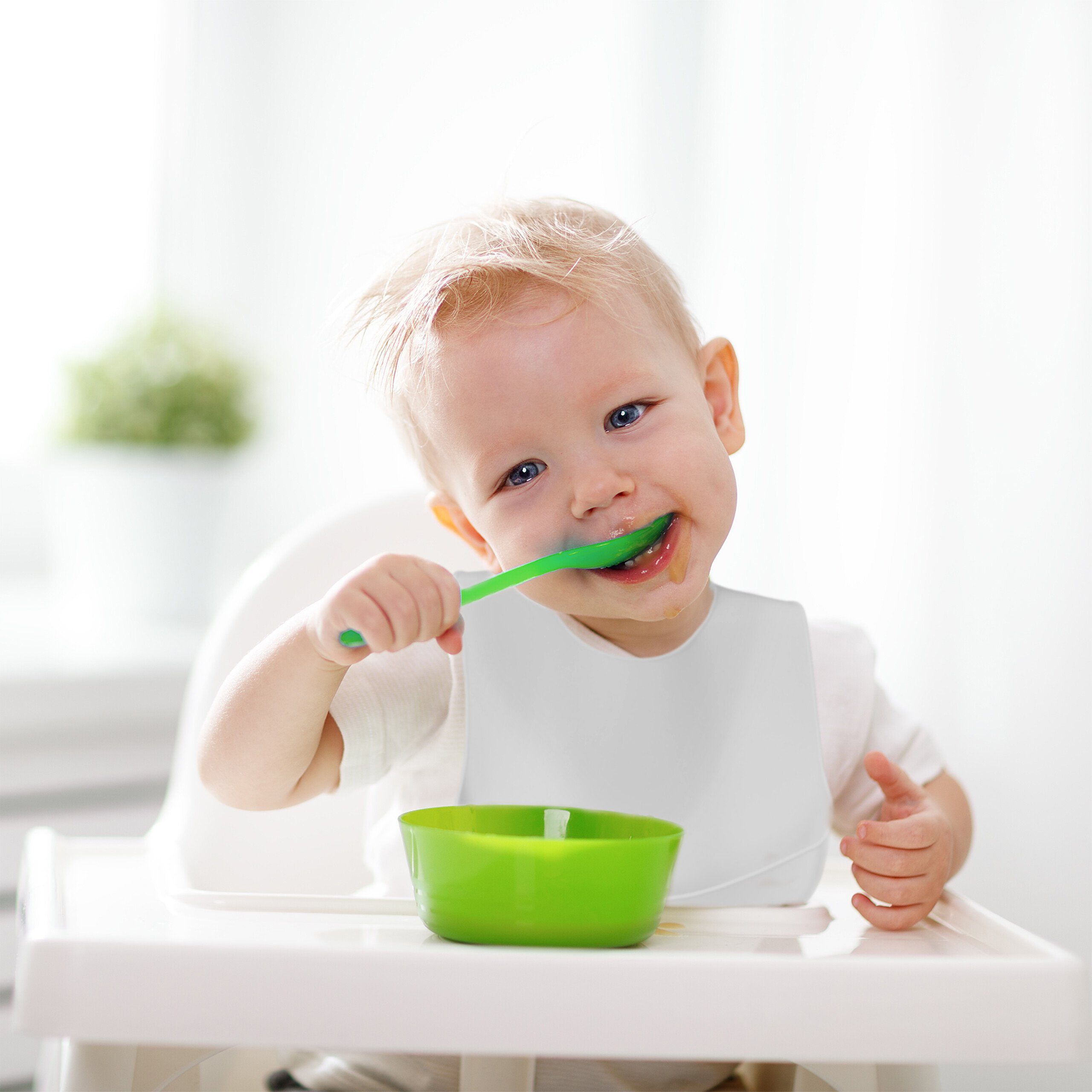 relaxdays Lätzchen Baby 2er Set, (2-St), Hellgrau