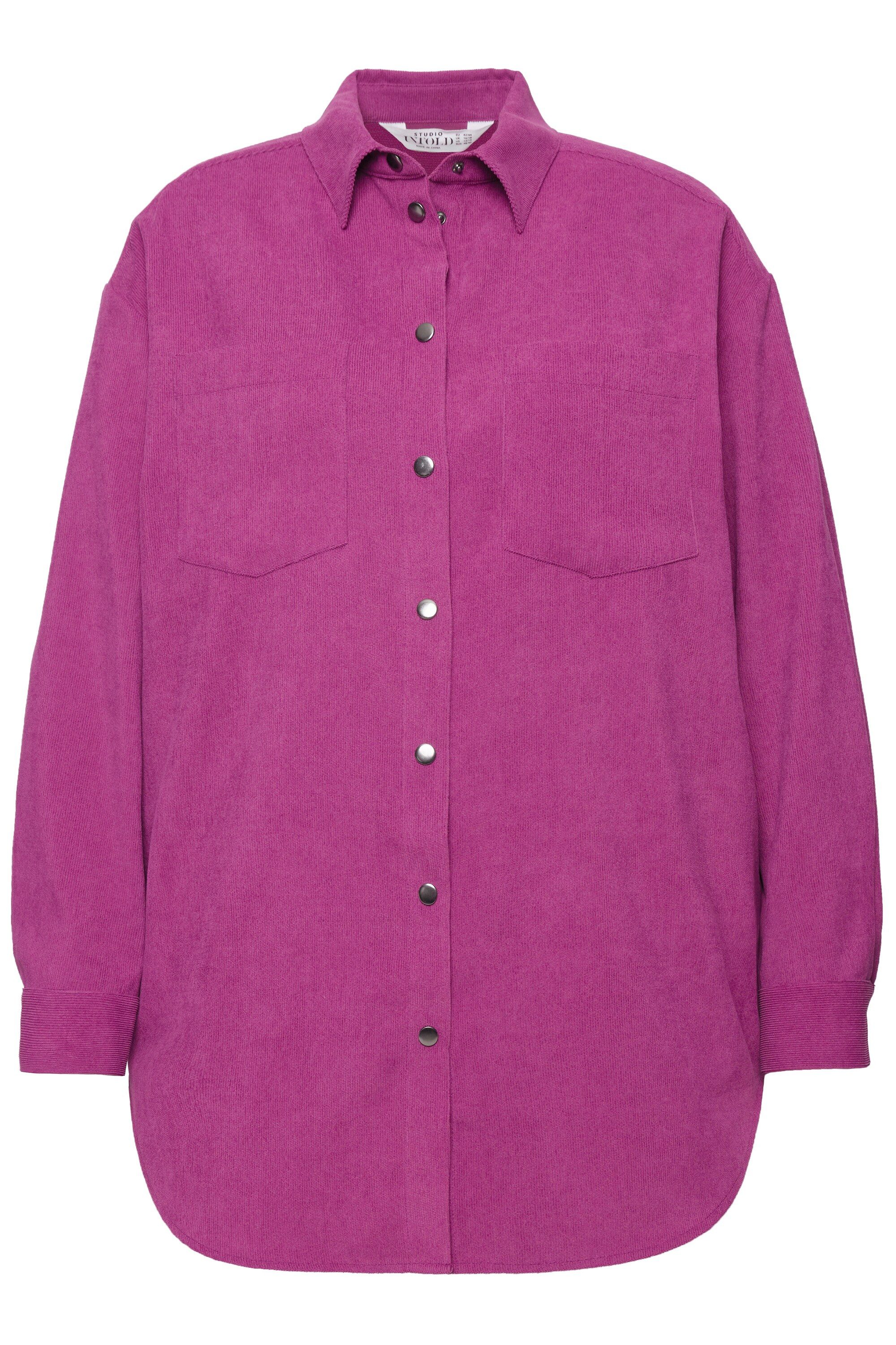 Studio Untold Hemdbluse Cord-Hemd oversized Hemdkragen günstig online kaufen