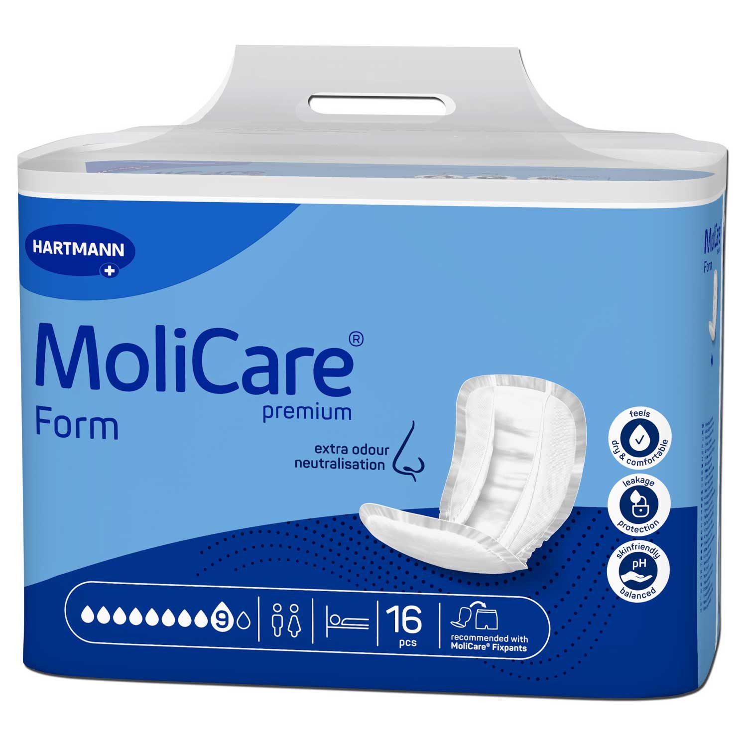PAUL HARTMANN AG Inkontinenz-Einlage MoliCare® Premium Form - 9 Tropfen 1x16 Stück, 16-St.