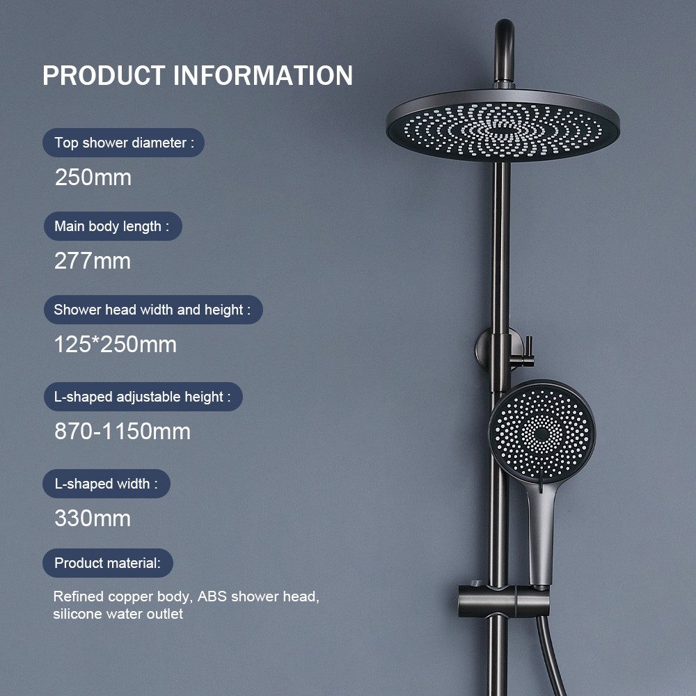Topcony Duschsystem Duschsystem mit Thermostat 38 °C Duscharmatur Kompletts günstig online kaufen