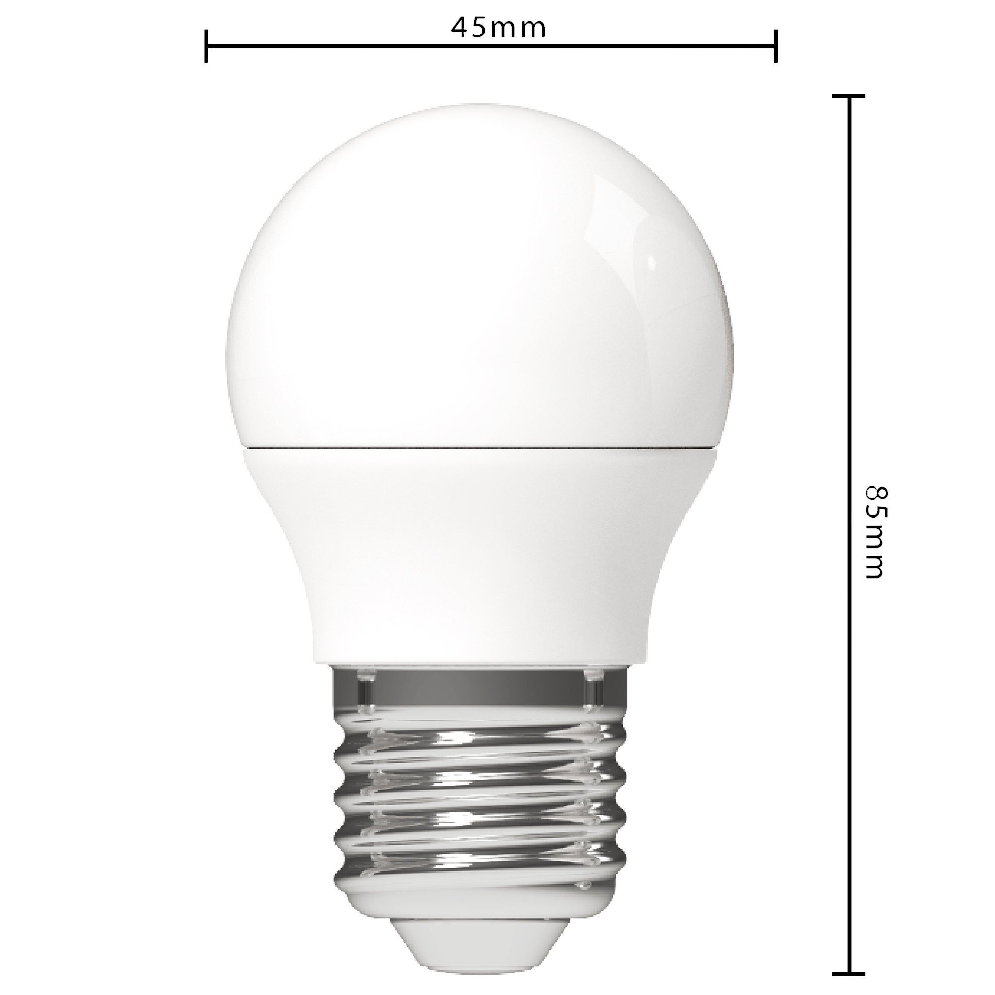 0620113 LED's LED-Leuchtmittel dimmbar Kugel, E27 5W Dim2warm light E27, G45 LED Opal