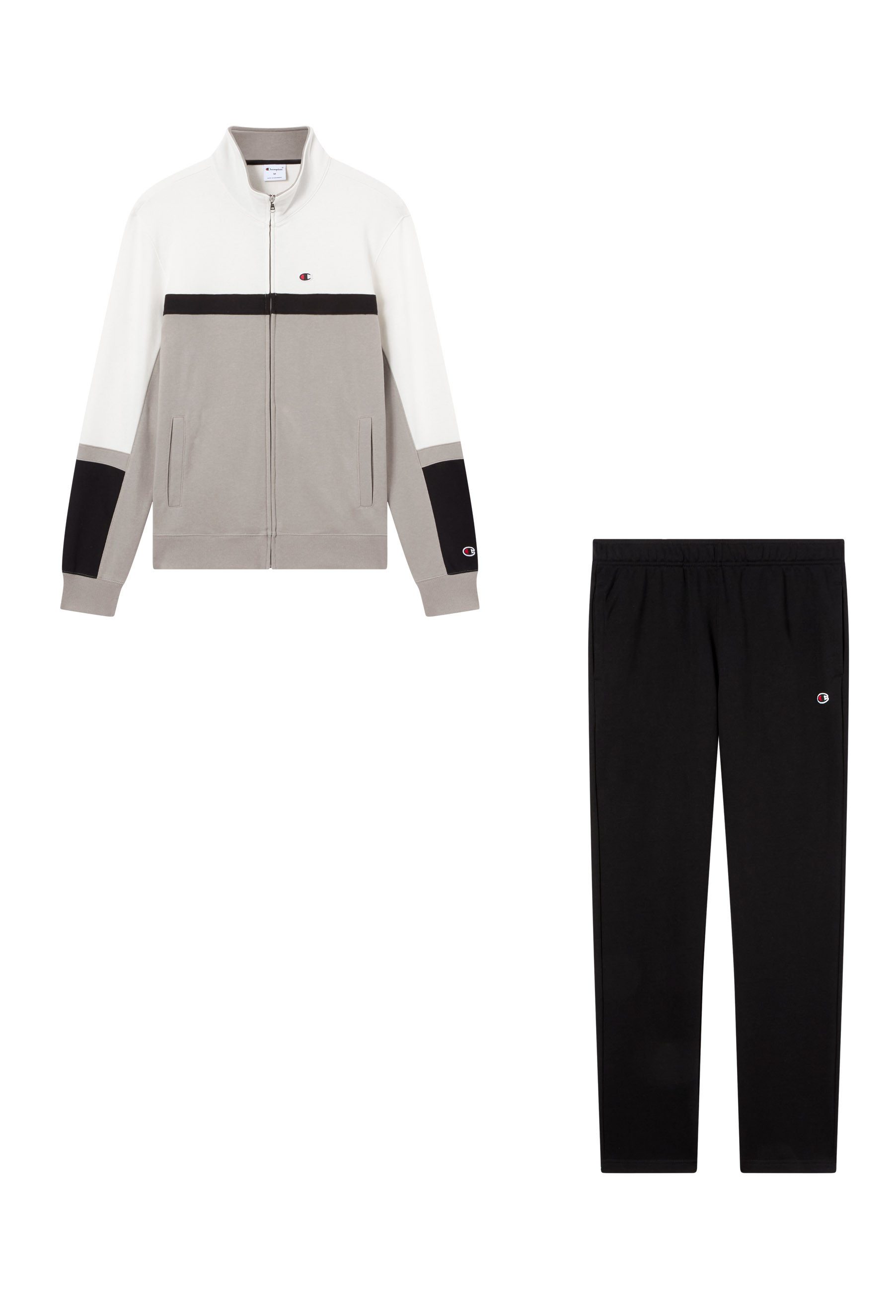 Champion Jogginganzug Terry Full Zip Sweatshirt (2-tlg), zweiteiliges Set, aus Baumwolle und Polyester, auch in großen Größen