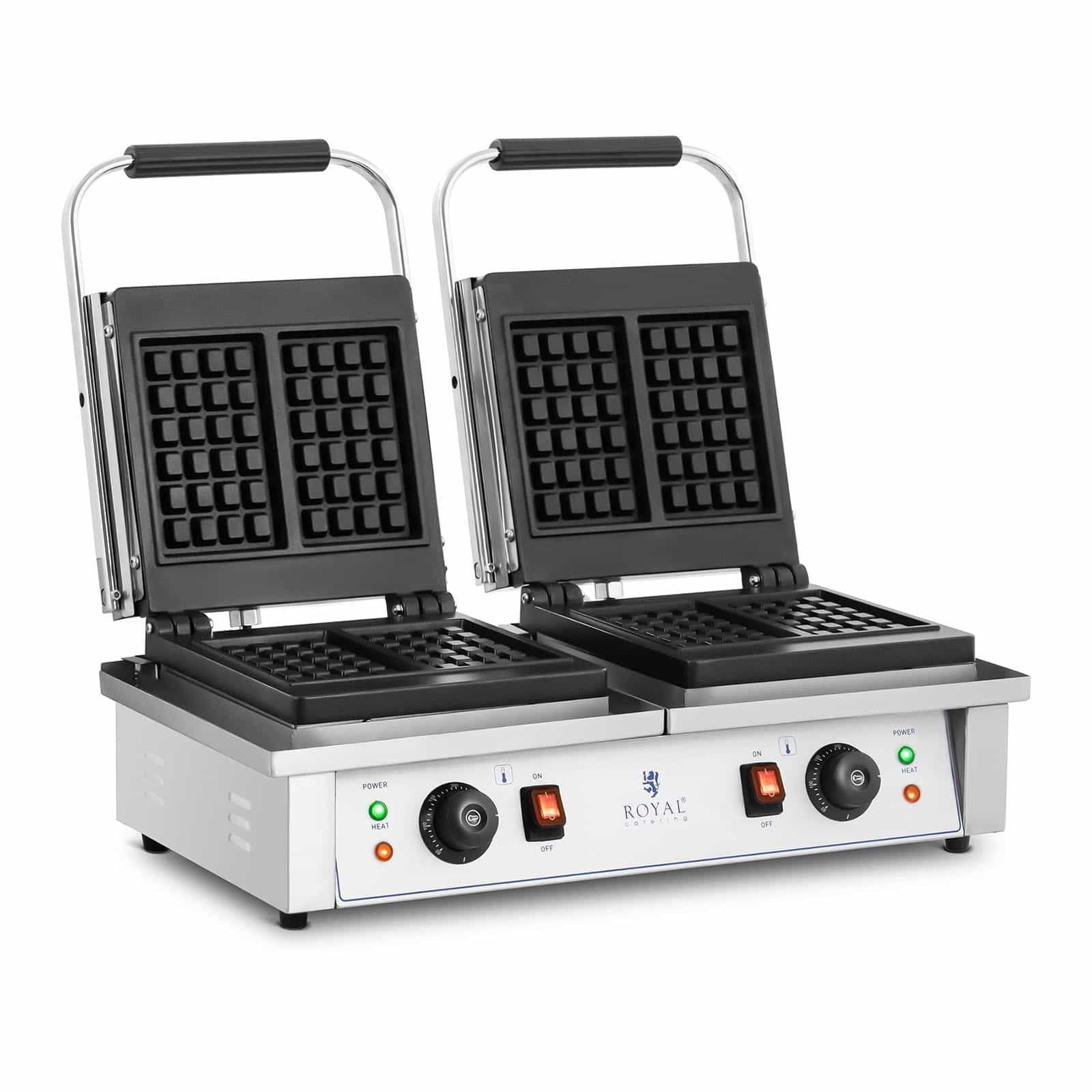 Royal Catering Waffeleisen Doppel-Waffeleisen - belgische Waffeln - Royal Catering - 2 x 2,000 W