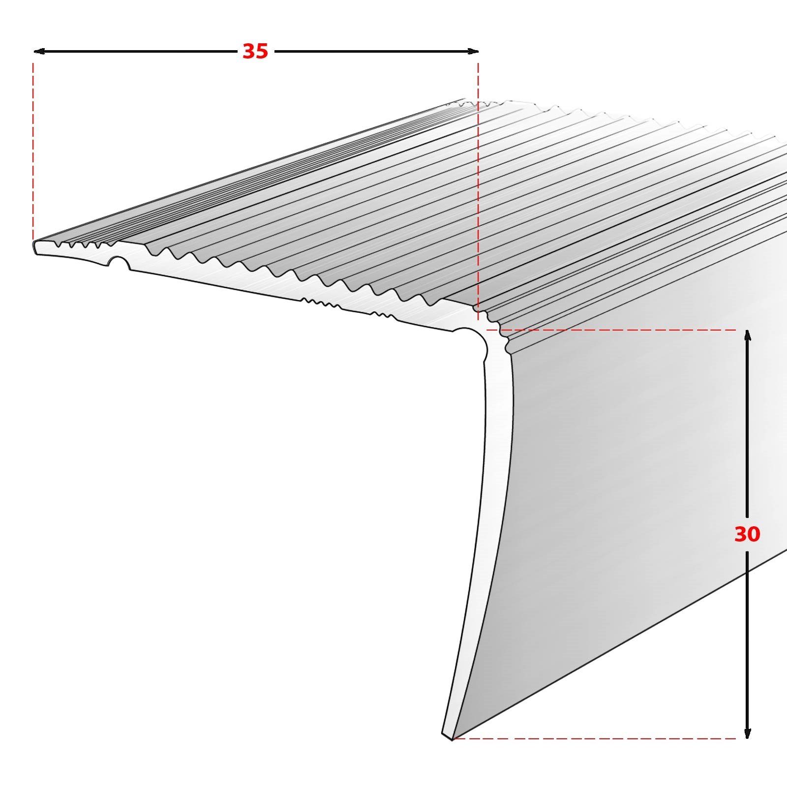 Karat Treppenkantenprofil Sinus 30x20 mm Vorgebohrt, verschiedene Farben & Größen – Bild 4 von 4