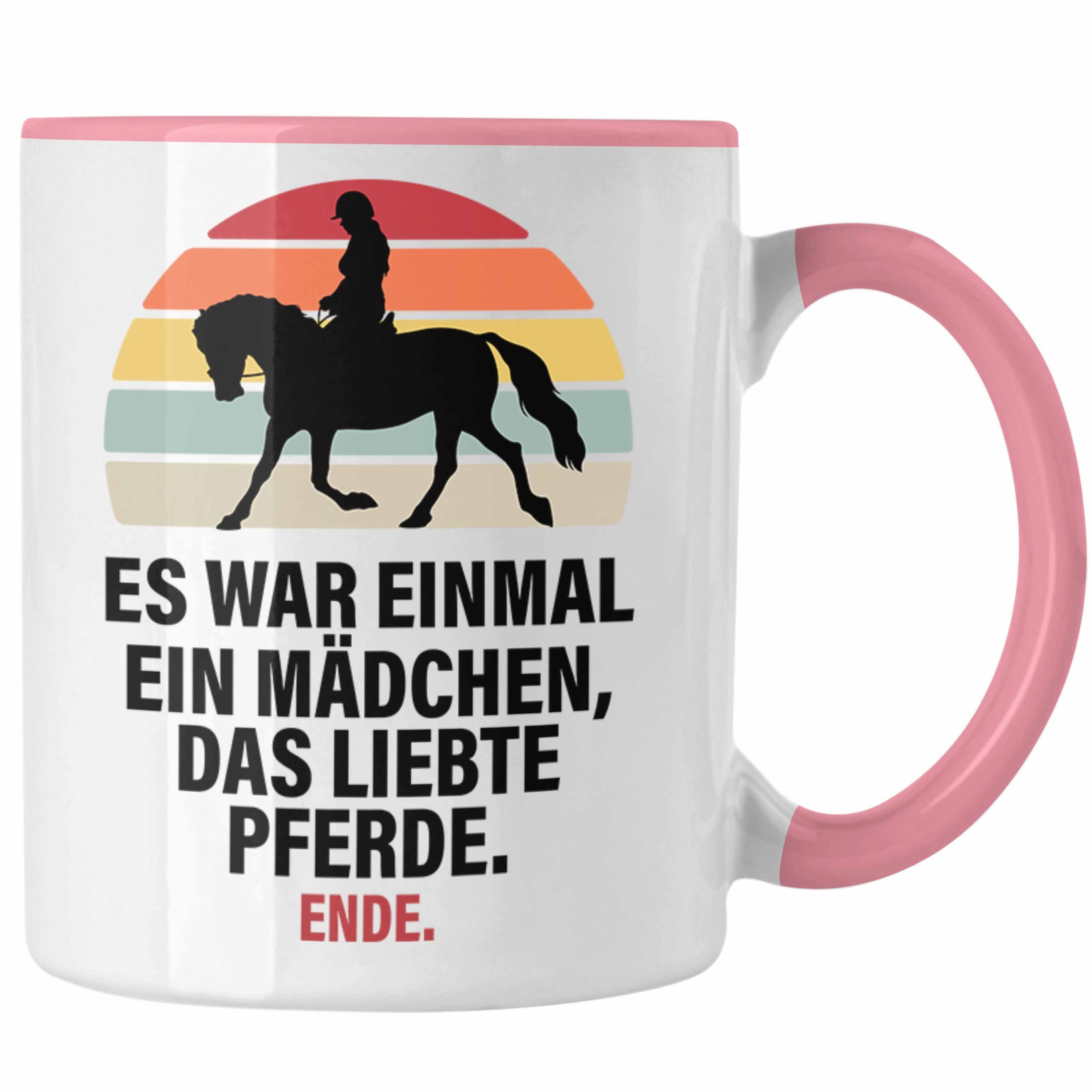 Trendation Tasse Pferde - Rosa Geschenke Pferdeliebhaber Tasse Lustig Geschenk Mädchen Pferde Trendation Reiterin