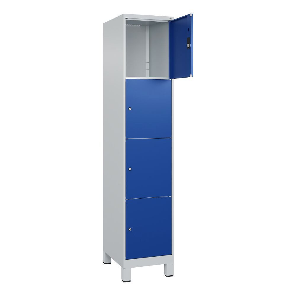 C+P Garderobenschrank Fächerschrank Classic Plus, 4 Fächer übereinander, Abteilbreite 40 ... Für Schule, Verein und Fitness-Studios