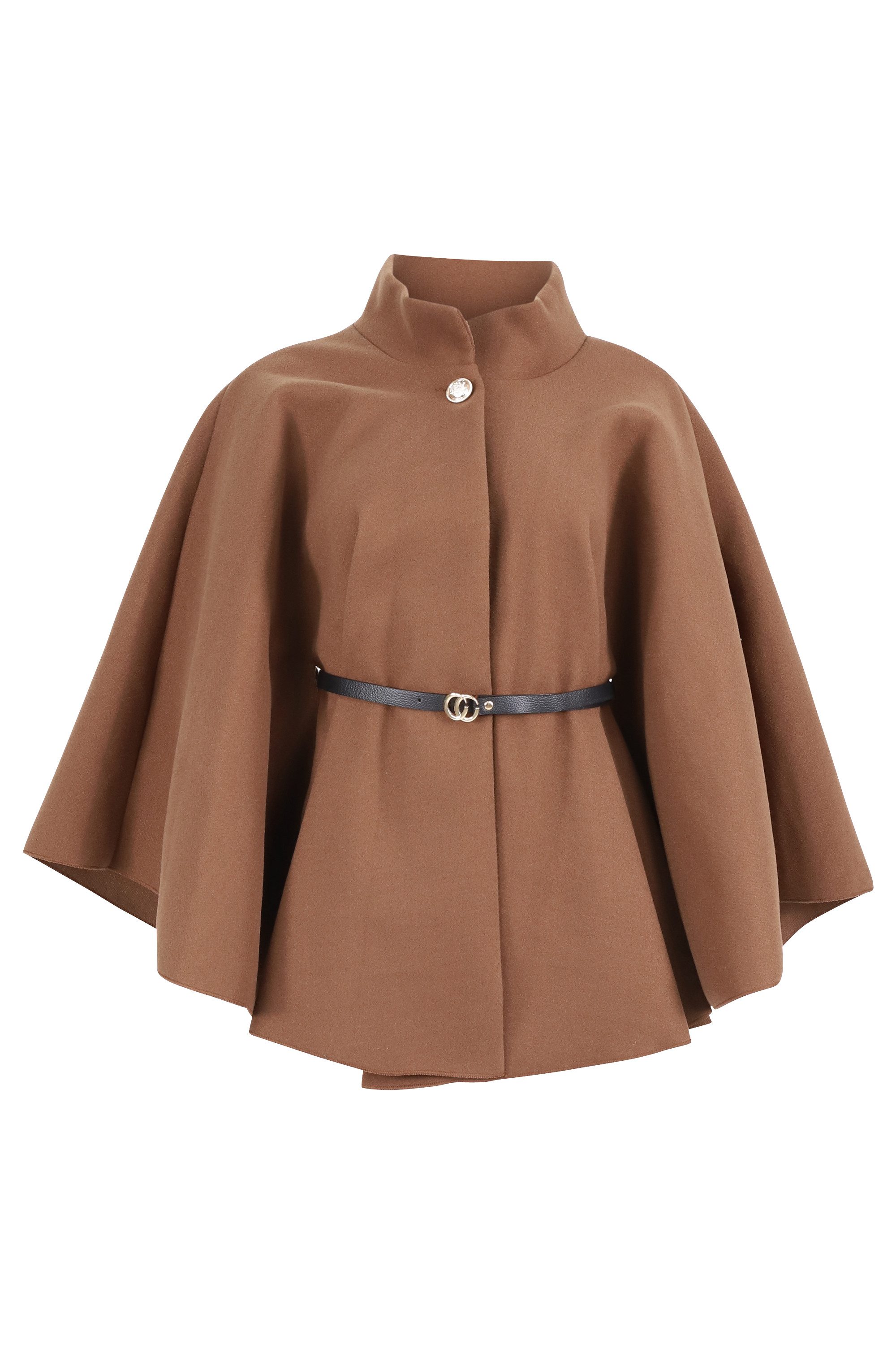 malito more than fashion Kurzmantel 4570 eleganter Cape-Poncho mit Gürtel E günstig online kaufen