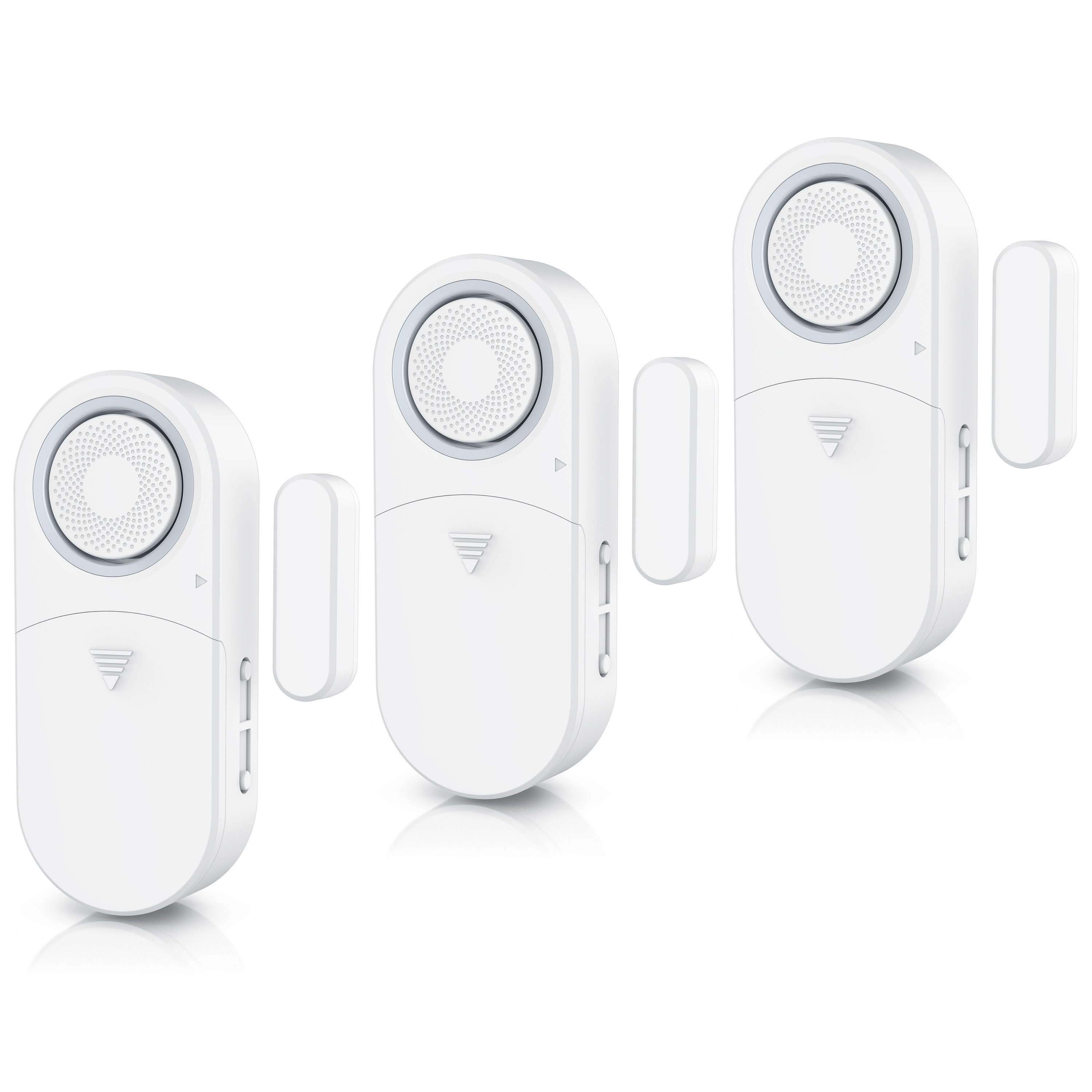 BEARWARE Fensteralarm / Türalarm, 120 dB lauter Signalton, Alarmsensor Fensteröffnungsmelder (für Tür & Fenster, Einbruchschutz, mit Batterien, Alarmanlage)