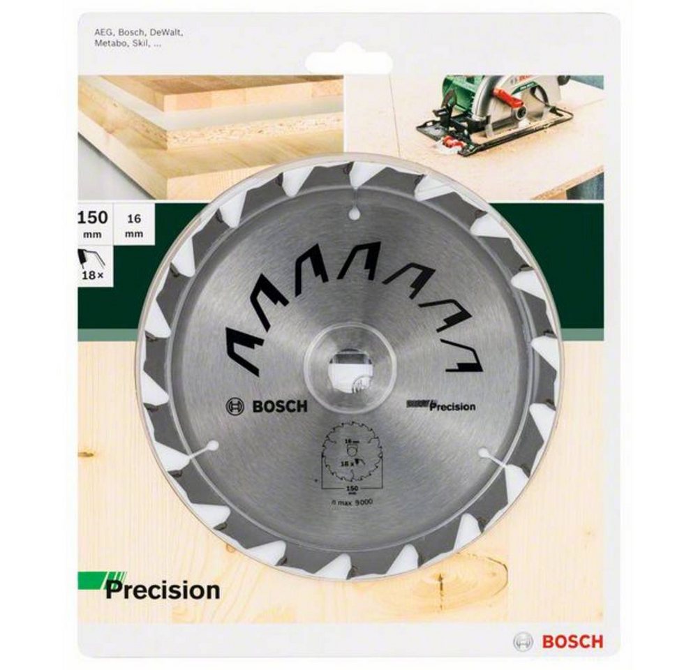 Thumbnail - BOSCH Kreissägeblatt Kreissägeblatt PRECISION D 150 mm, Bohrung 16 mm