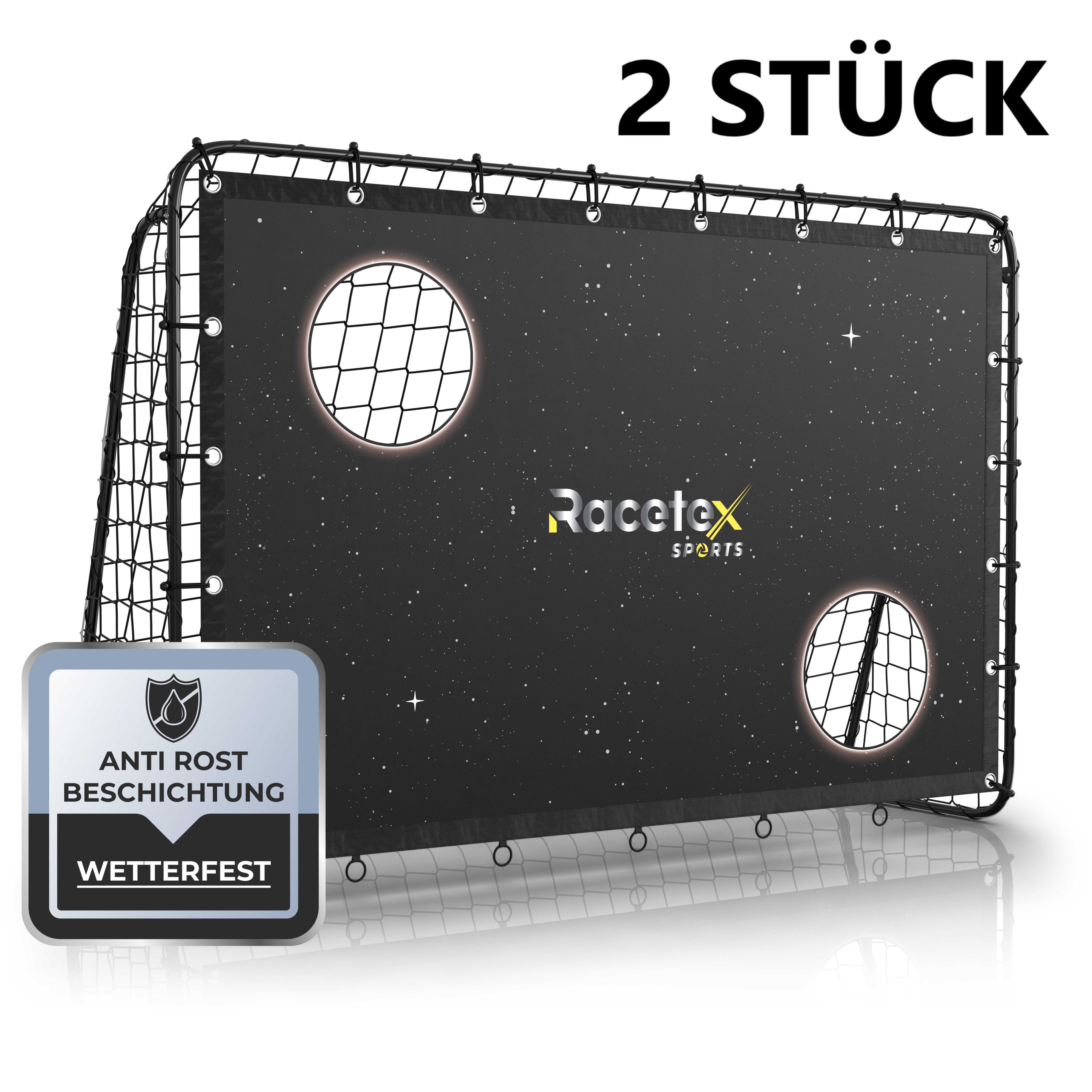 Racetex Fußballtor Racetex 2er Set Fußballtor mit Torwand, ⚽UNSERE EMPFEHLUNG