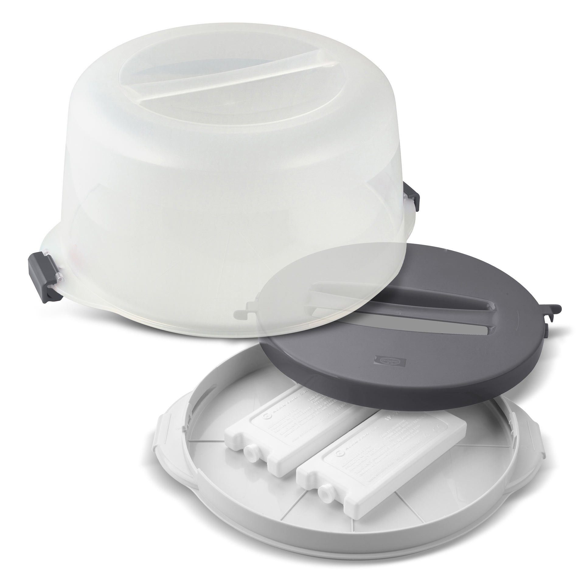 Dr. Oetker Küchenhelfer Kuchentransportbox mit Kühlakkus und Deckel BUNDLE, (3-tlg)