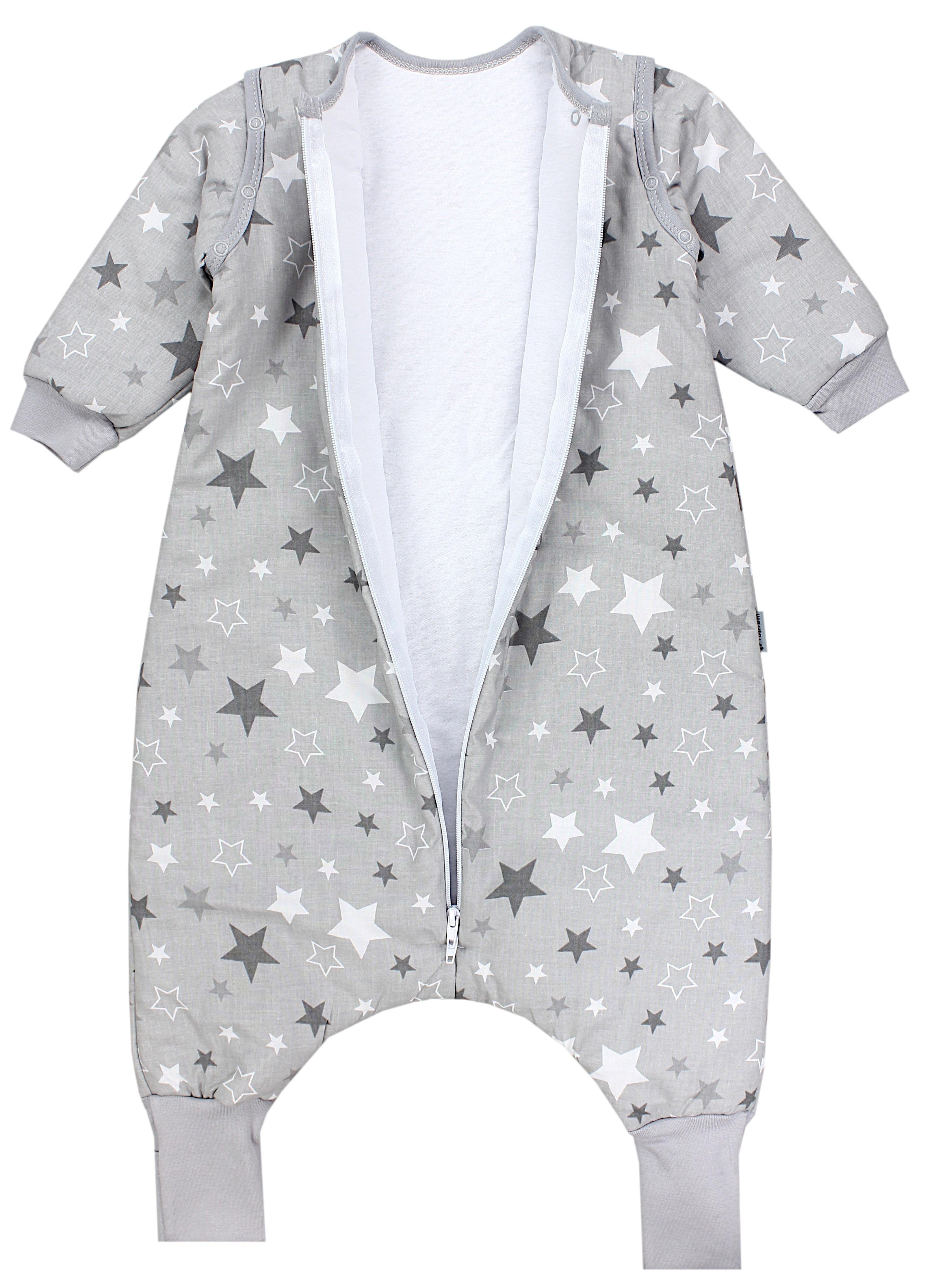 Sterne TupTam Winterschlafsack Beinen und / Armen Babyschlafsack Unisex mit Grau zertifiziert, Weiß OEKO-TEX