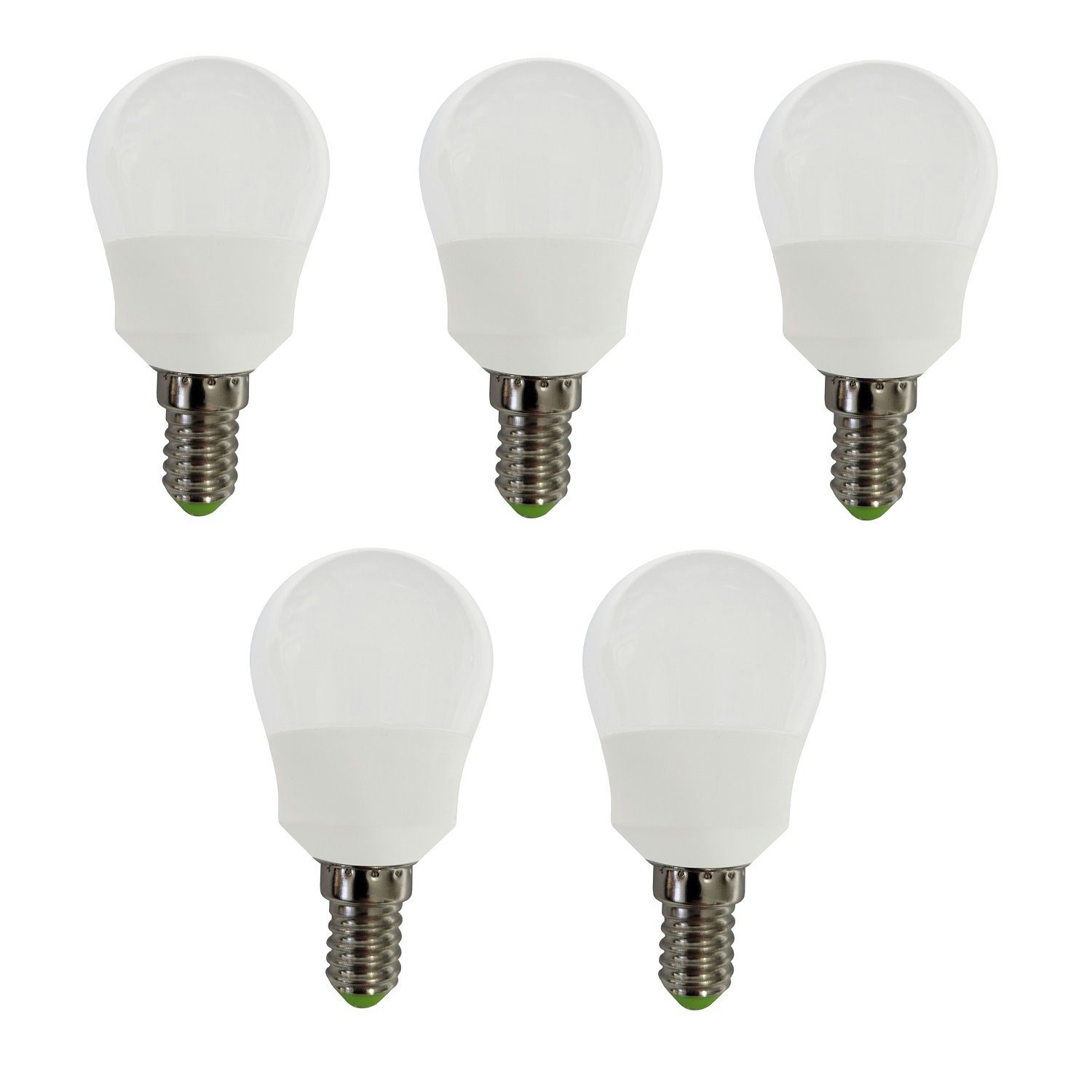 Provance LED-Leuchtmittel 5 x LED Glühlampe Glühbirne Kugel E14 6W 6 Watt 520 Lumen 3000 Kelvin, E14, 5 St., warmweiß
