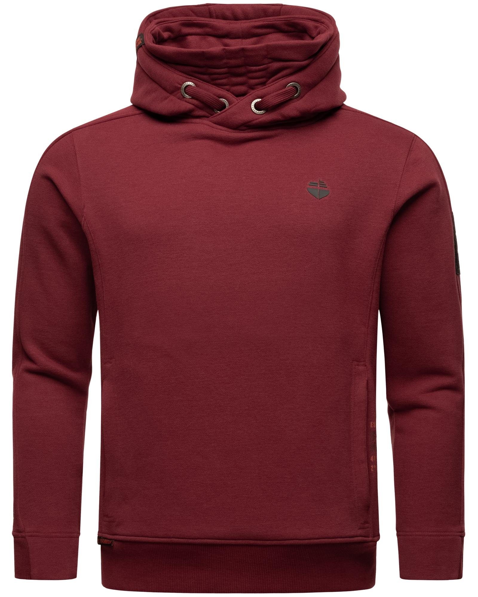 Emilio und Kragen Eduardo Stone mit bordeaux Harbour Sweatshirt hohem Kapuze Hoodie Herren